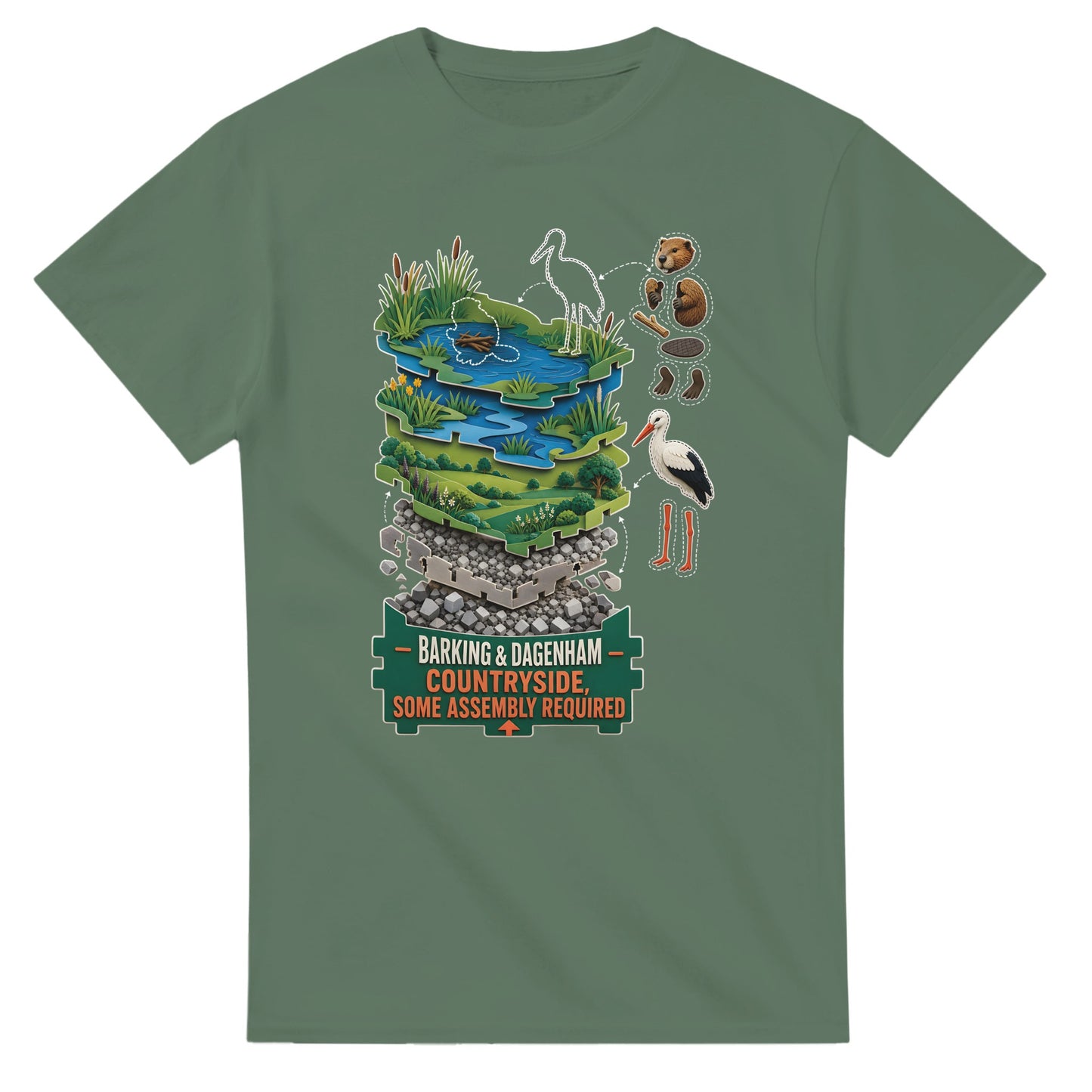 Barking & Dagenham Countryside T-shirt — product view 13