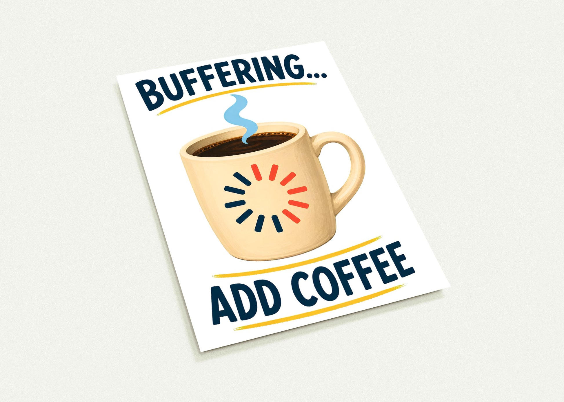 Buffering Brew — Add Coffee Tech Graphic Postcard Pack — product view 3