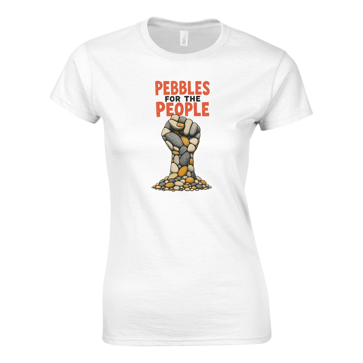 Pebbles for the People Graphic Women's T-shirt — product view 1