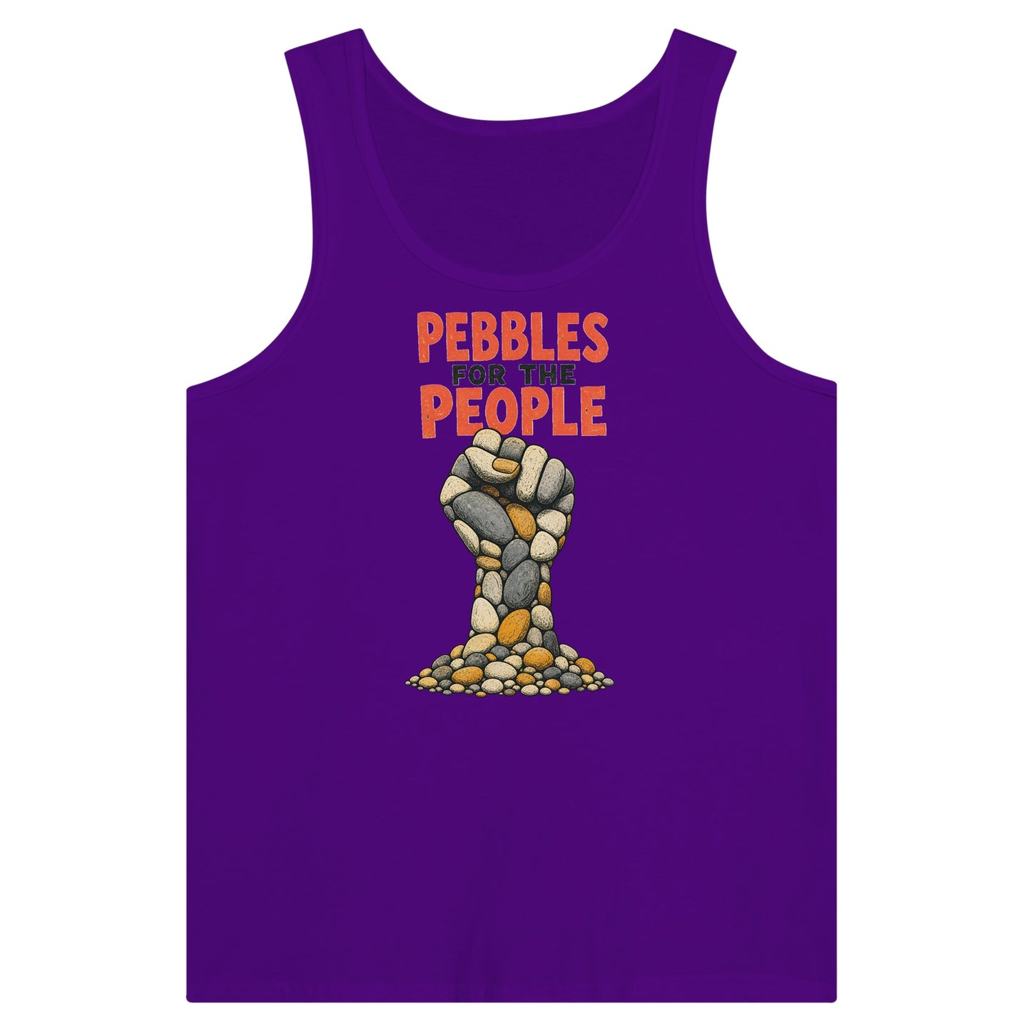 Pebbles for the People Graphic Premium Unisex Tank Top — product view 6