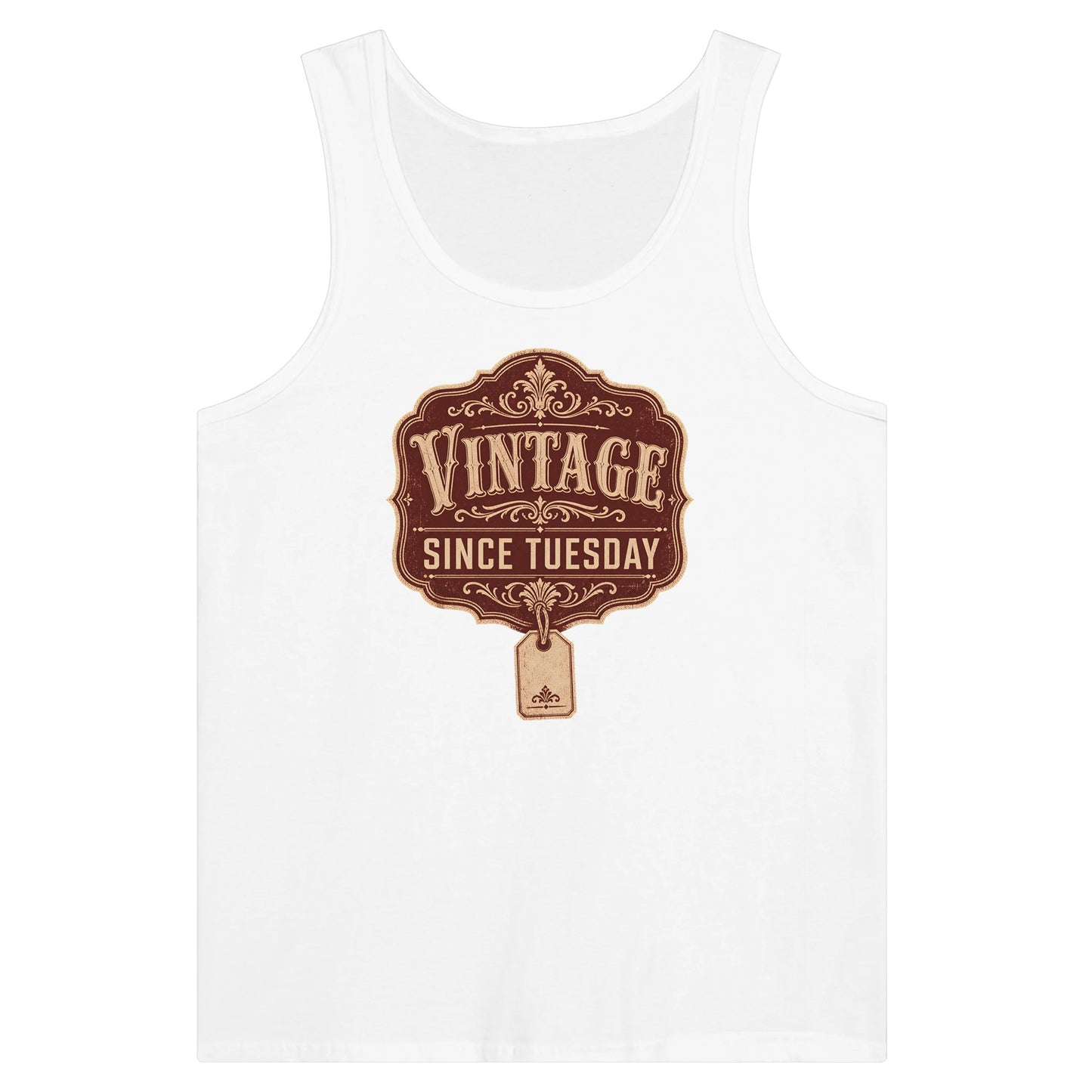 Vintage Since Tuesday Premium Unisex Tank Top — product view 1