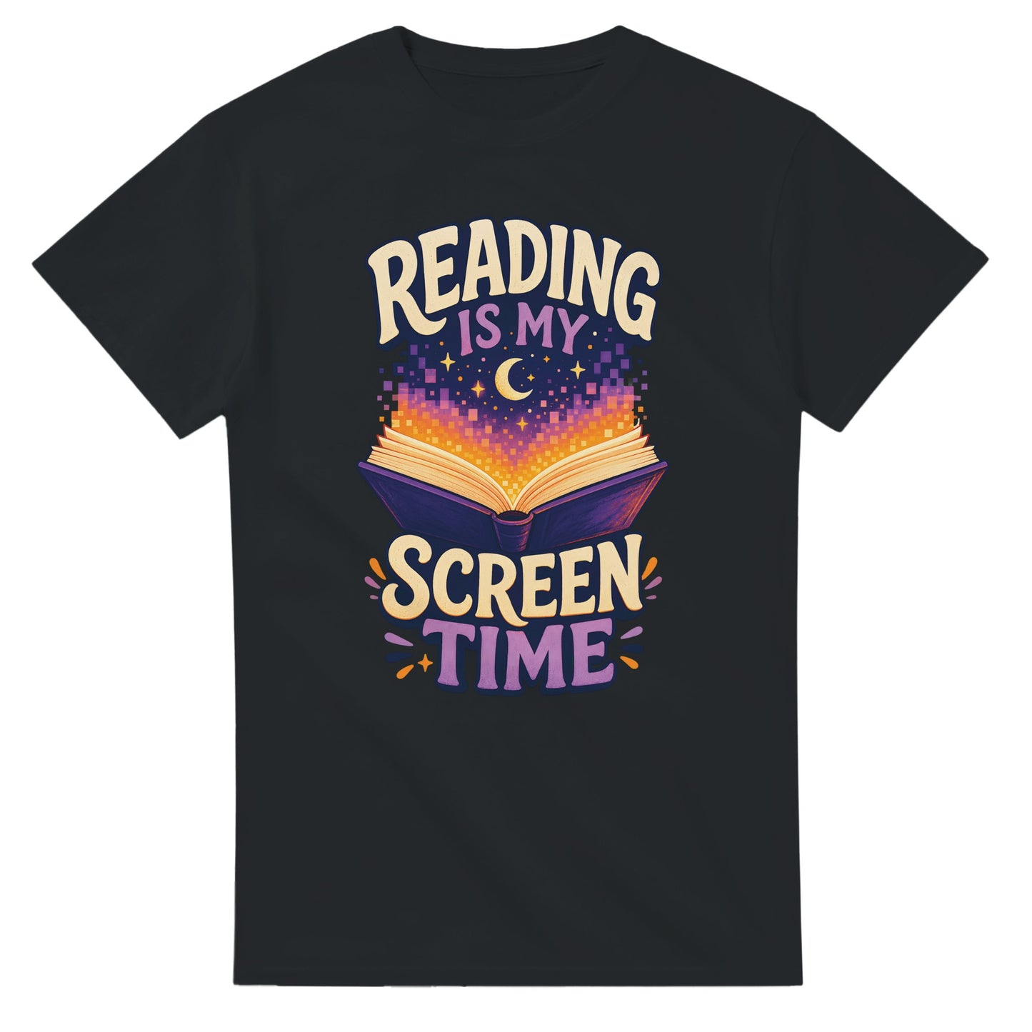 Reading Is My Screen Time Book Graphic T-shirt — product view 10