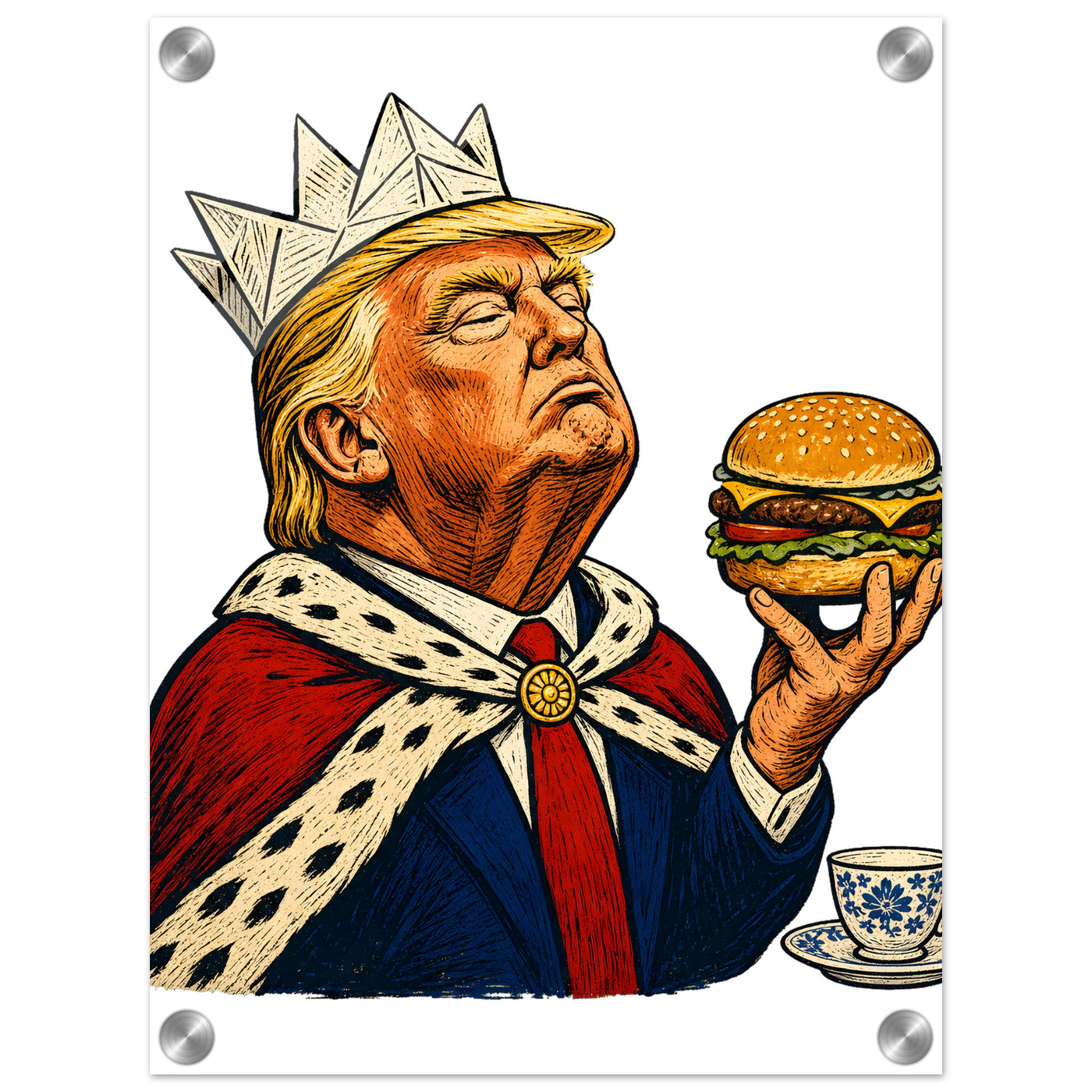 The Very Temporary Monarch — Trump Satire Acrylic Print