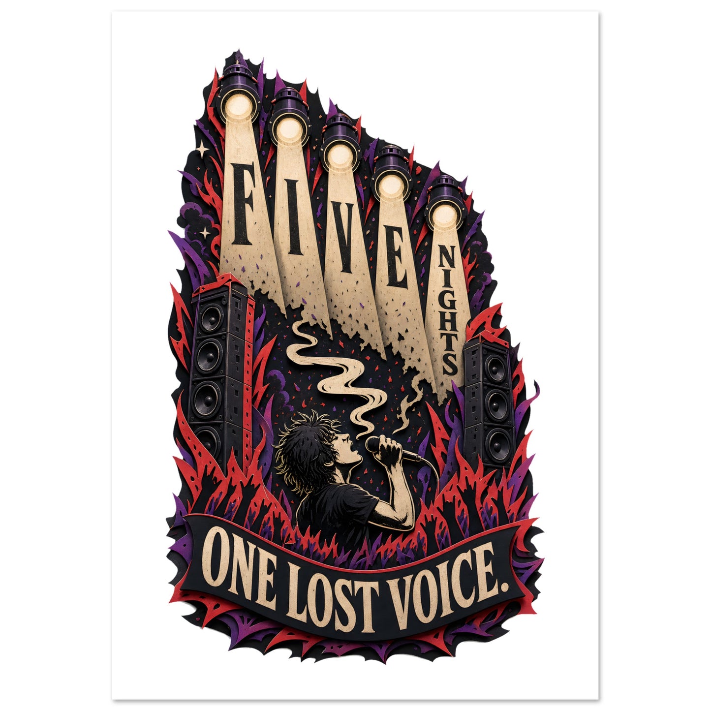 Five Nights, One Lost Voice Poster — product view 2