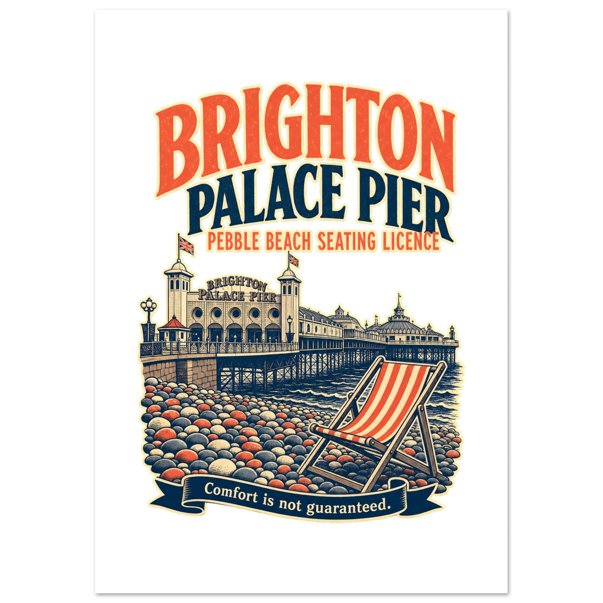 Brighton Pebble Beach Seating Licence Poster — product view 2