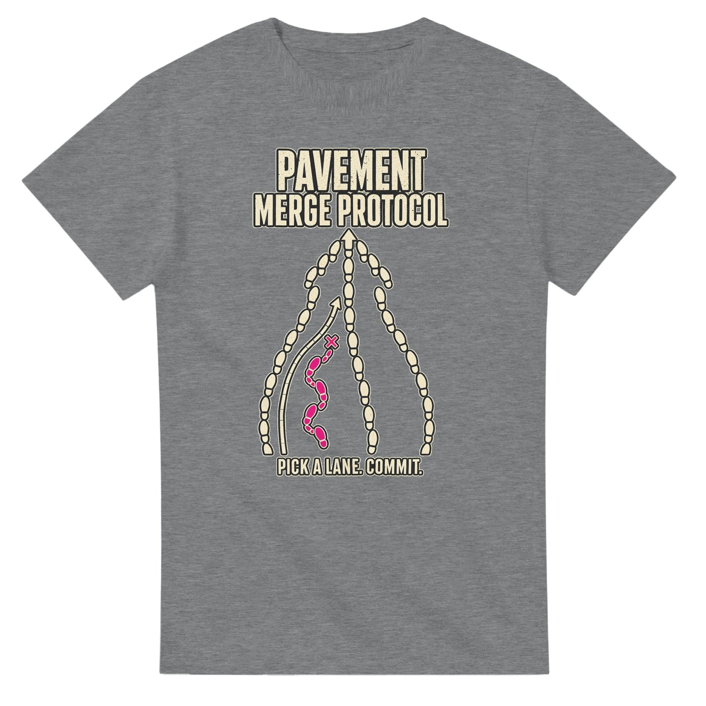Pavement Merge Protocol — Pick a Lane T-shirt — product view 12