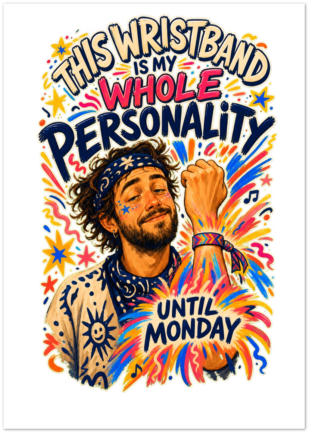 This Wristband Is My Whole Personality Until Monday Greeting Card Pack — product view 1