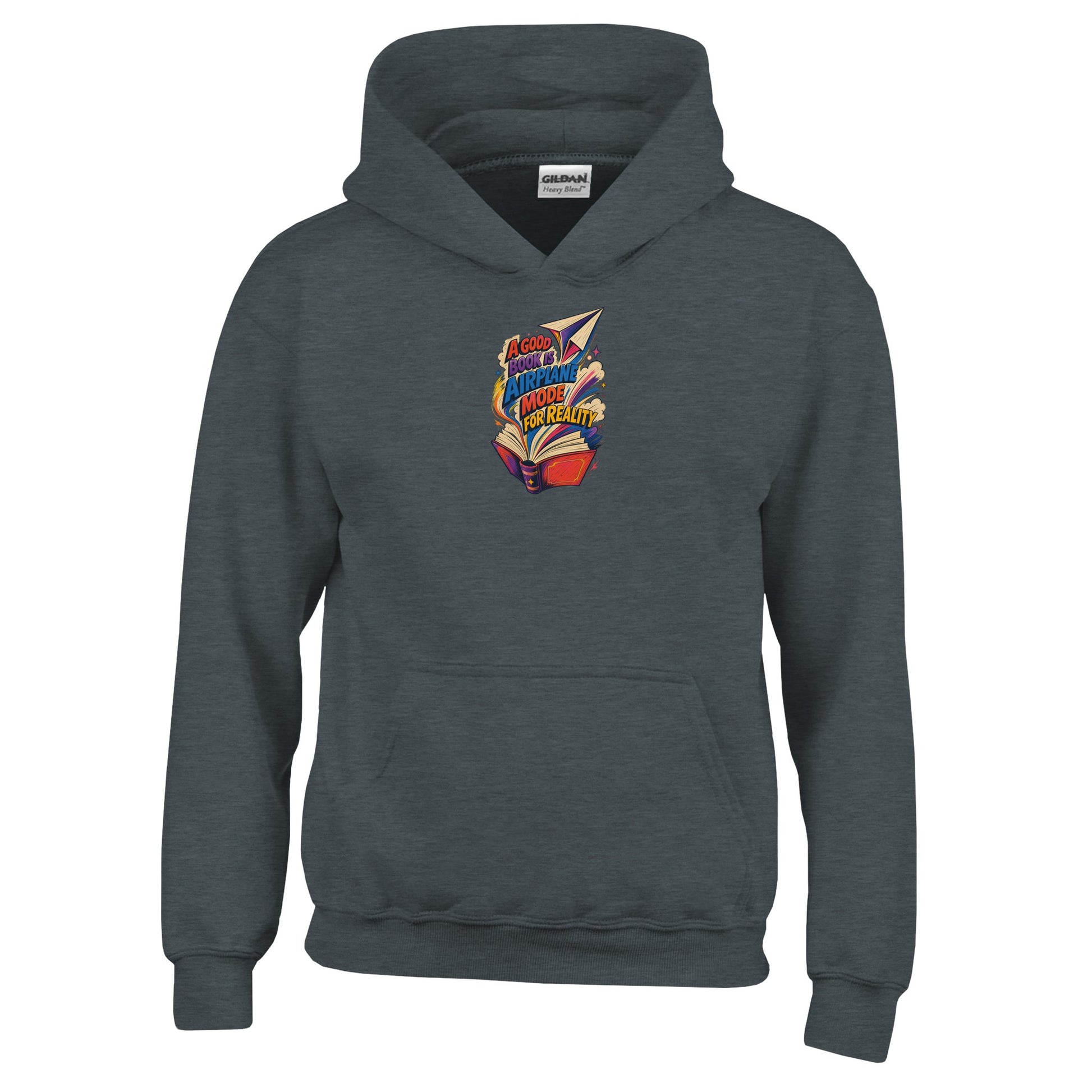 A Good Book Is Airplane Mode for Reality Kids' Hoodie — product view 9
