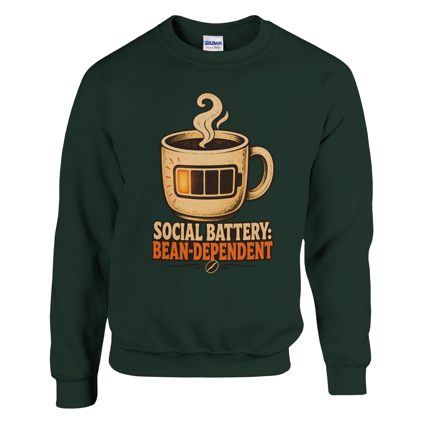 Social Battery: Bean-Dependent Graphic Sweatshirt — product view 4