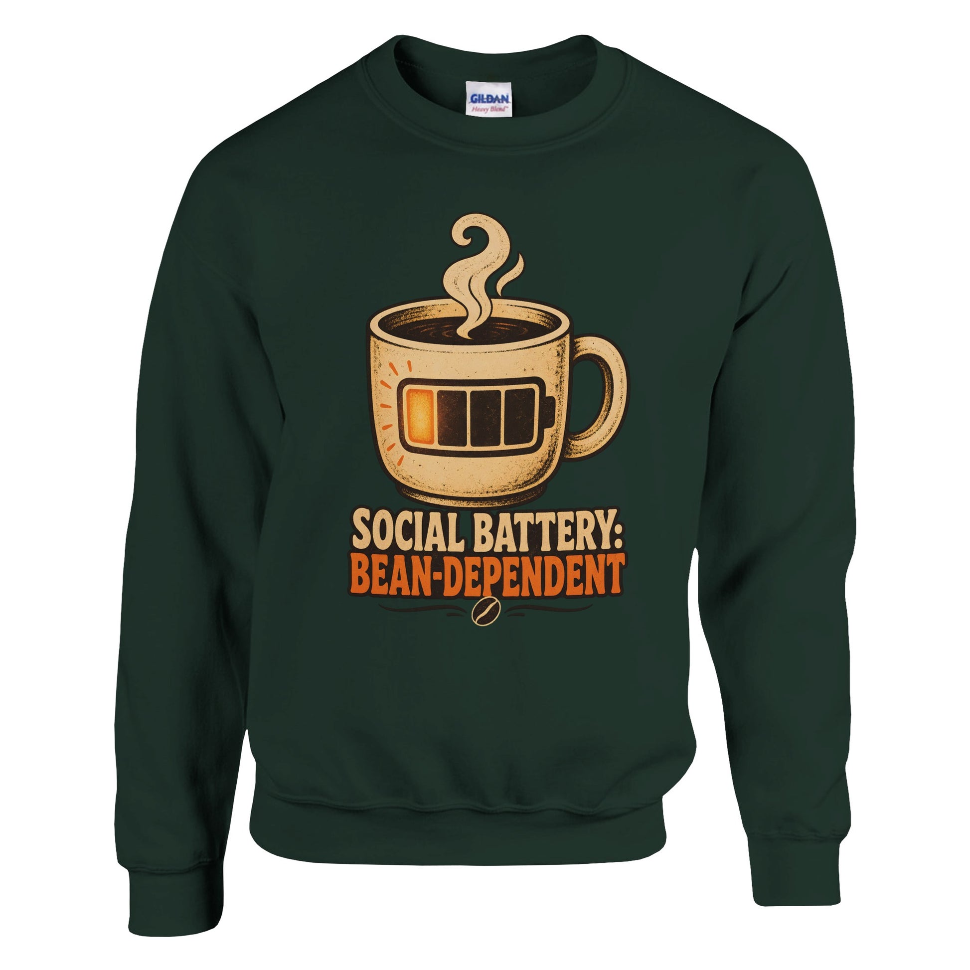 Social Battery: Bean-Dependent Graphic Sweatshirt — product view 4