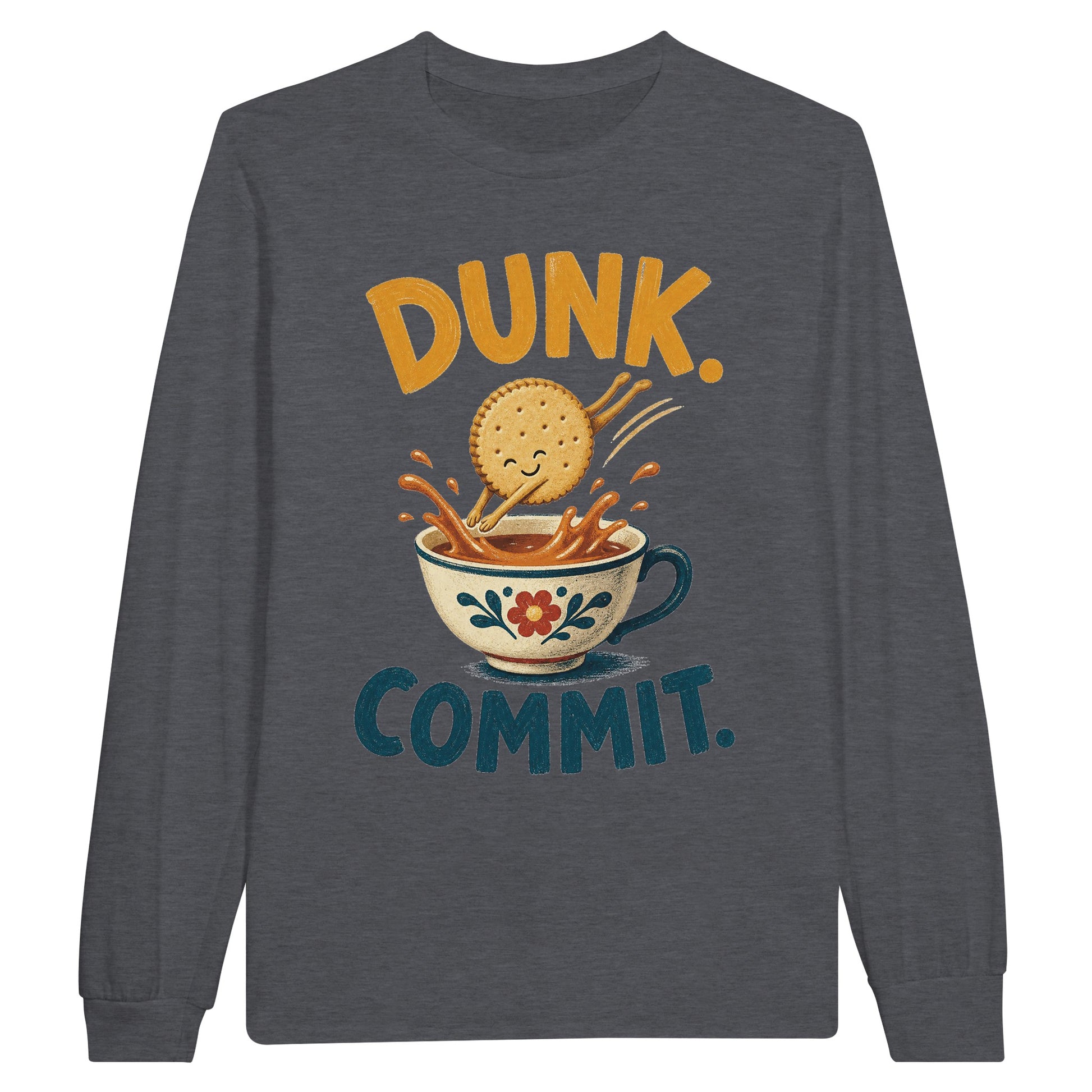 Dunk. Commit. Tea Biscuit Graphic Long-Sleeve T-shirt — product view 2