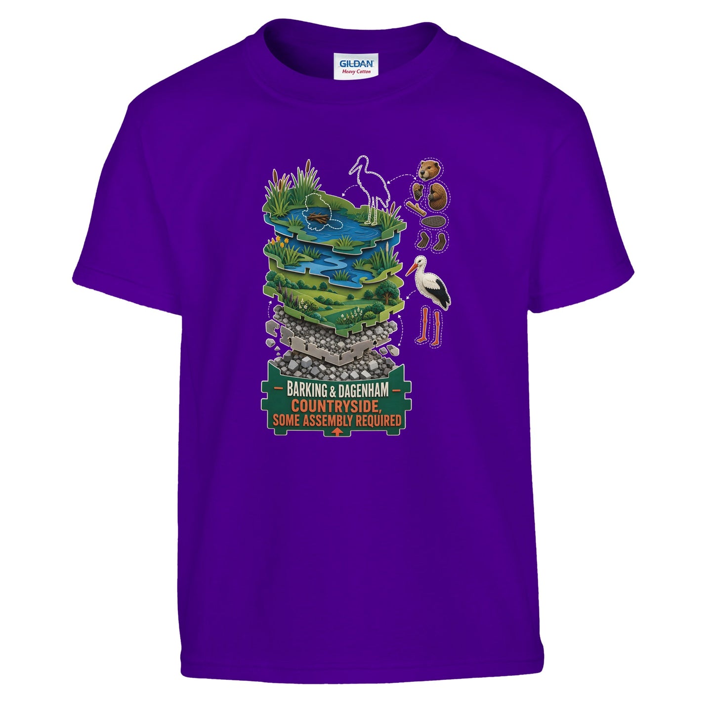 Barking & Dagenham Countryside Kids' T-shirt — product view 6