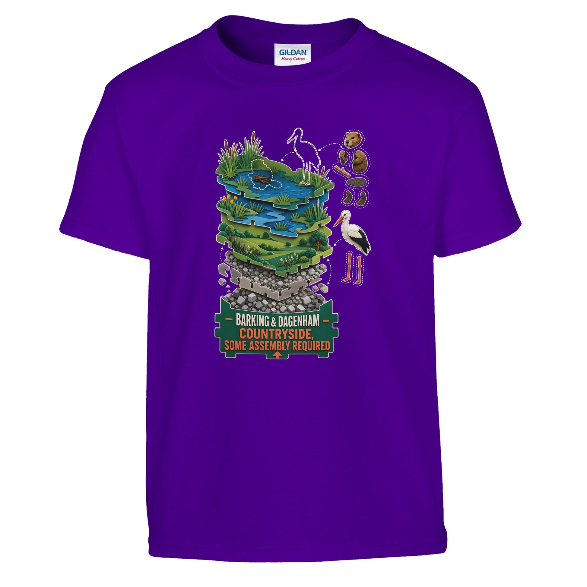 Barking & Dagenham Countryside Kids' T-shirt — product view 6