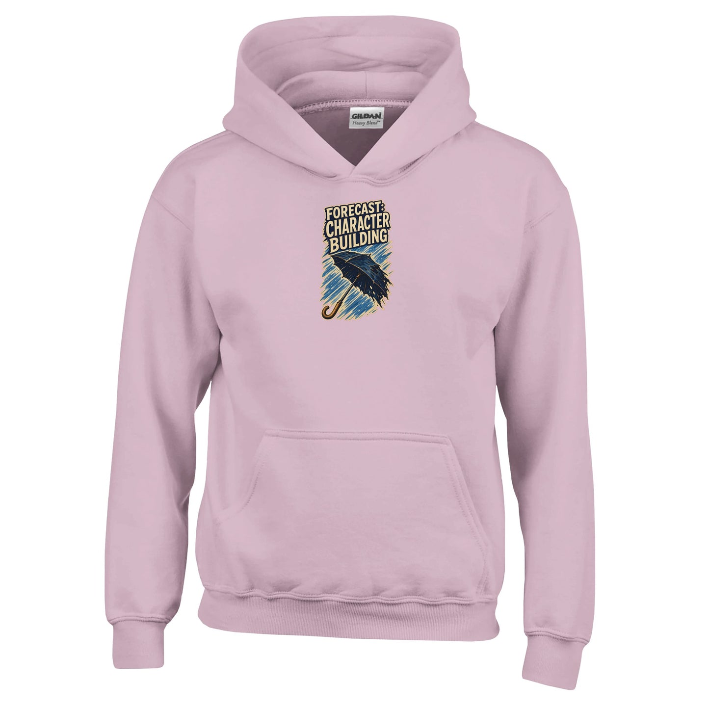 Forecast: Character Building – British Weather Kids' Hoodie — product view 5