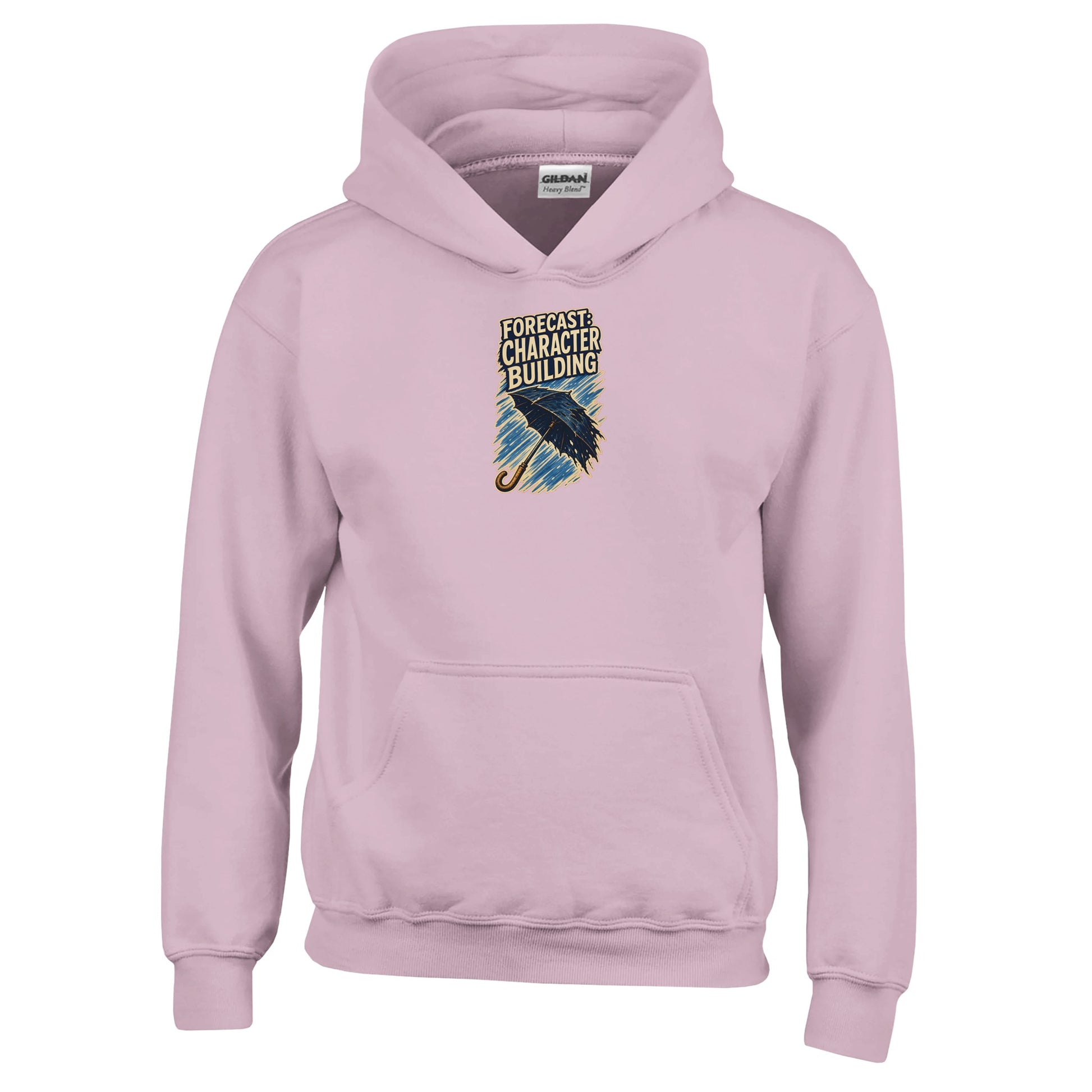 Forecast: Character Building – British Weather Kids' Hoodie — product view 5