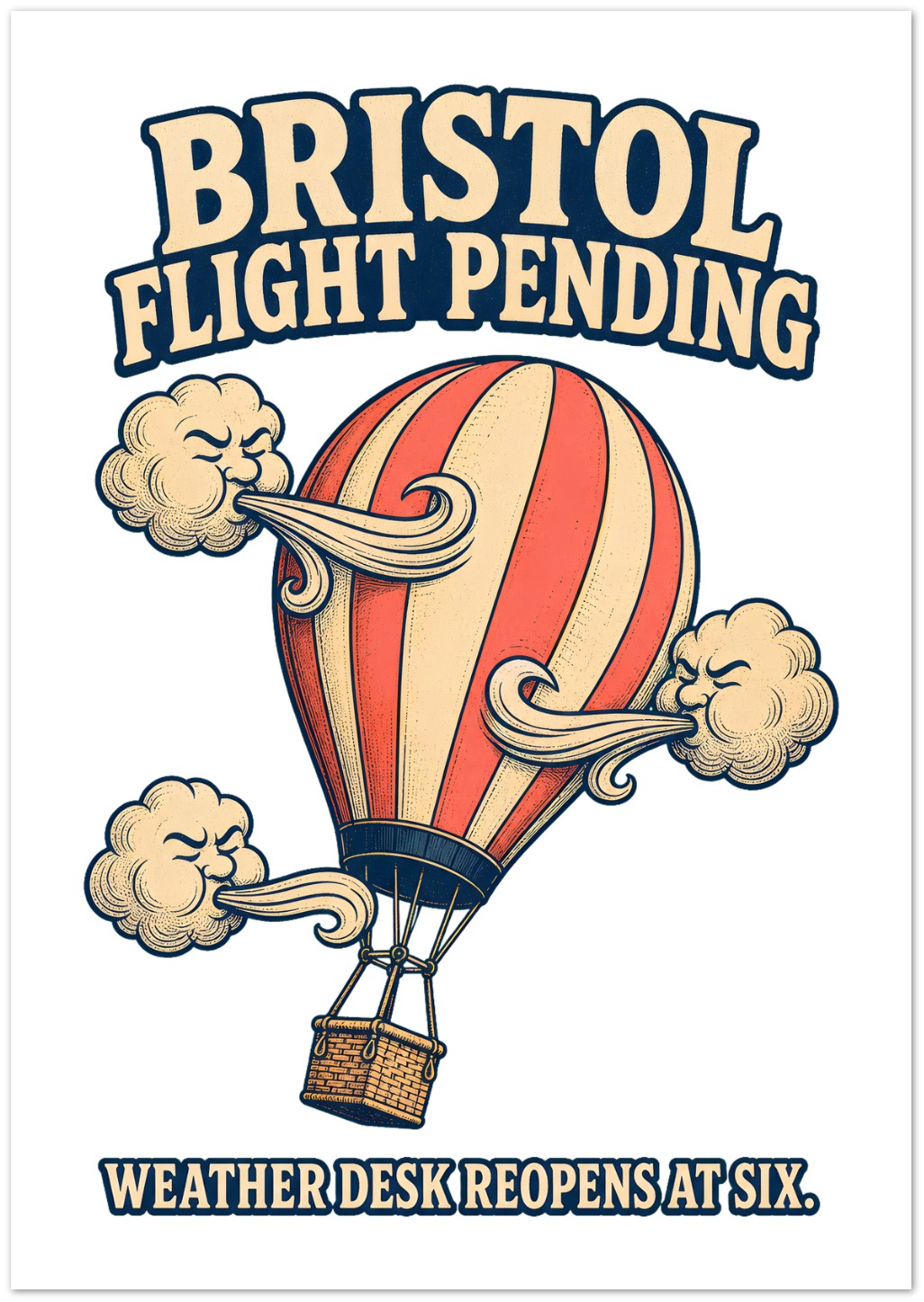 Bristol Flight Pending – Weather Desk Greeting Card Pack — product view 2