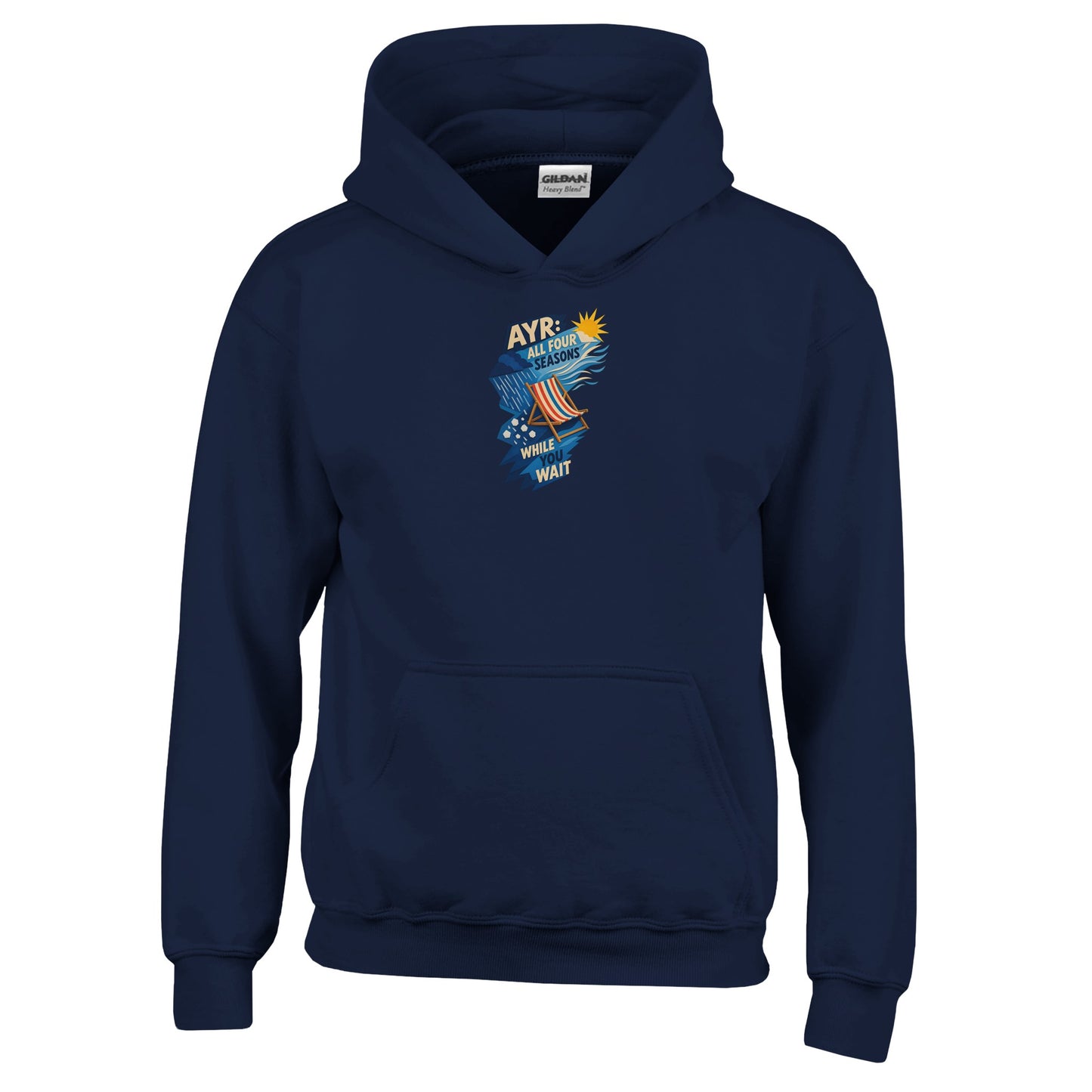 Ayr: All Four Seasons While You Wait Kids' Hoodie — product view 7