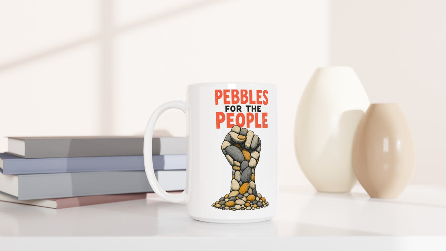 Pebbles for the People Graphic Large Mug — product view 6