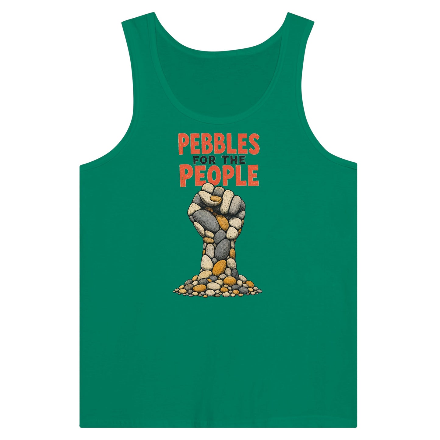 Pebbles for the People Graphic Premium Unisex Tank Top — product view 10