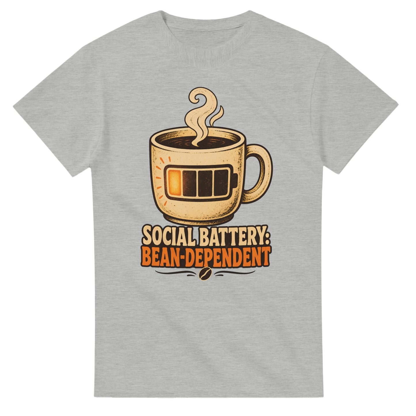 Social Battery: Bean-Dependent Graphic T-shirt — product view 6