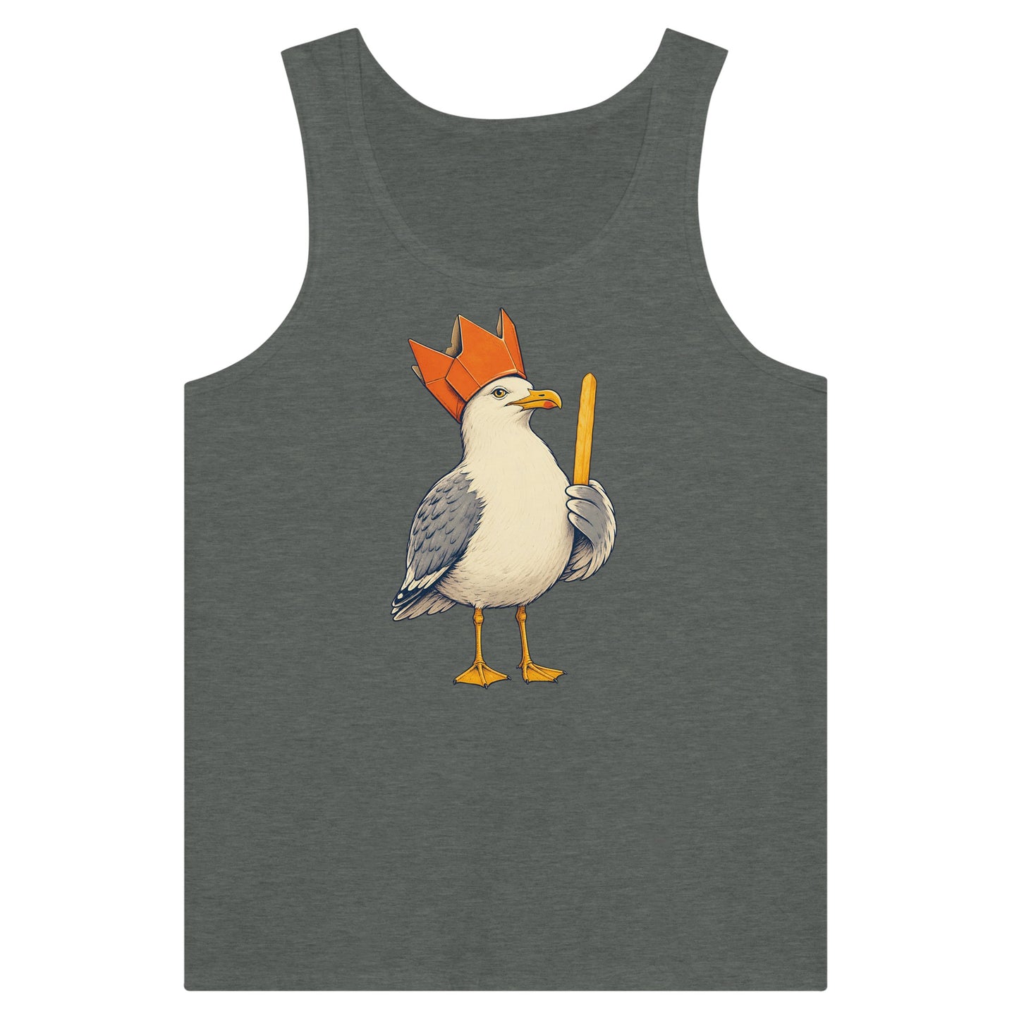 The Chip Crown Gull Premium Unisex Tank Top — product view 4
