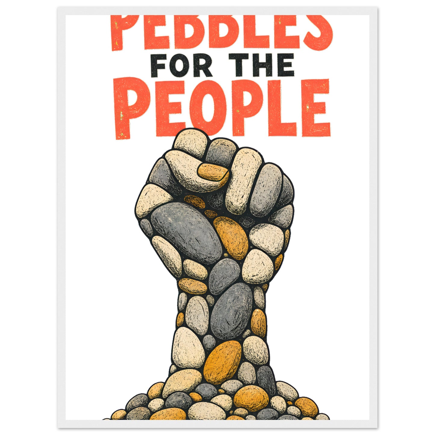 Pebbles for the People Graphic Framed Wall Art — product view 2