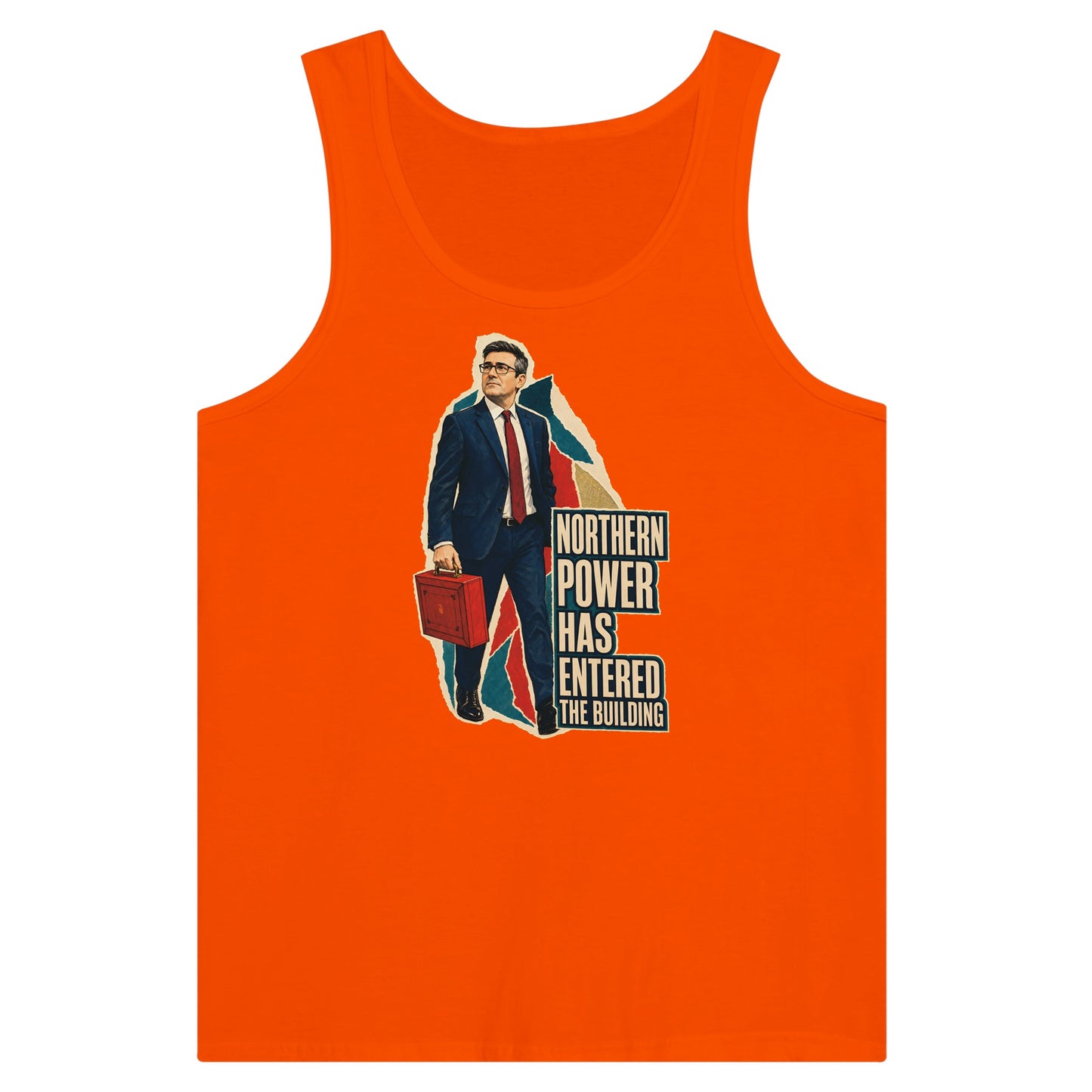 Northern Power Has Entered the Building Tote Bag Premium Unisex Tank Top — product view 7