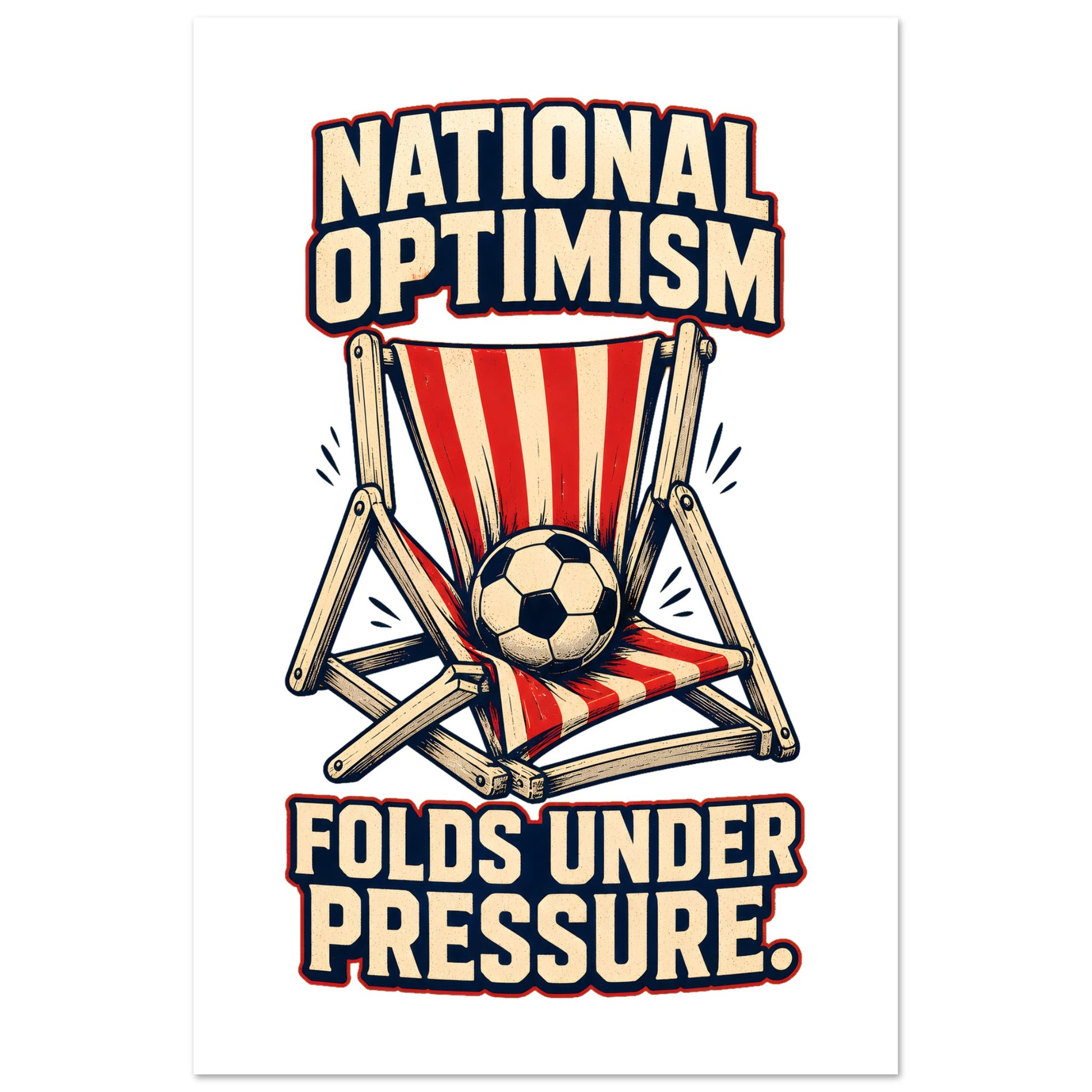 National Optimism Folds Under Pressure Football Poster — product view 6