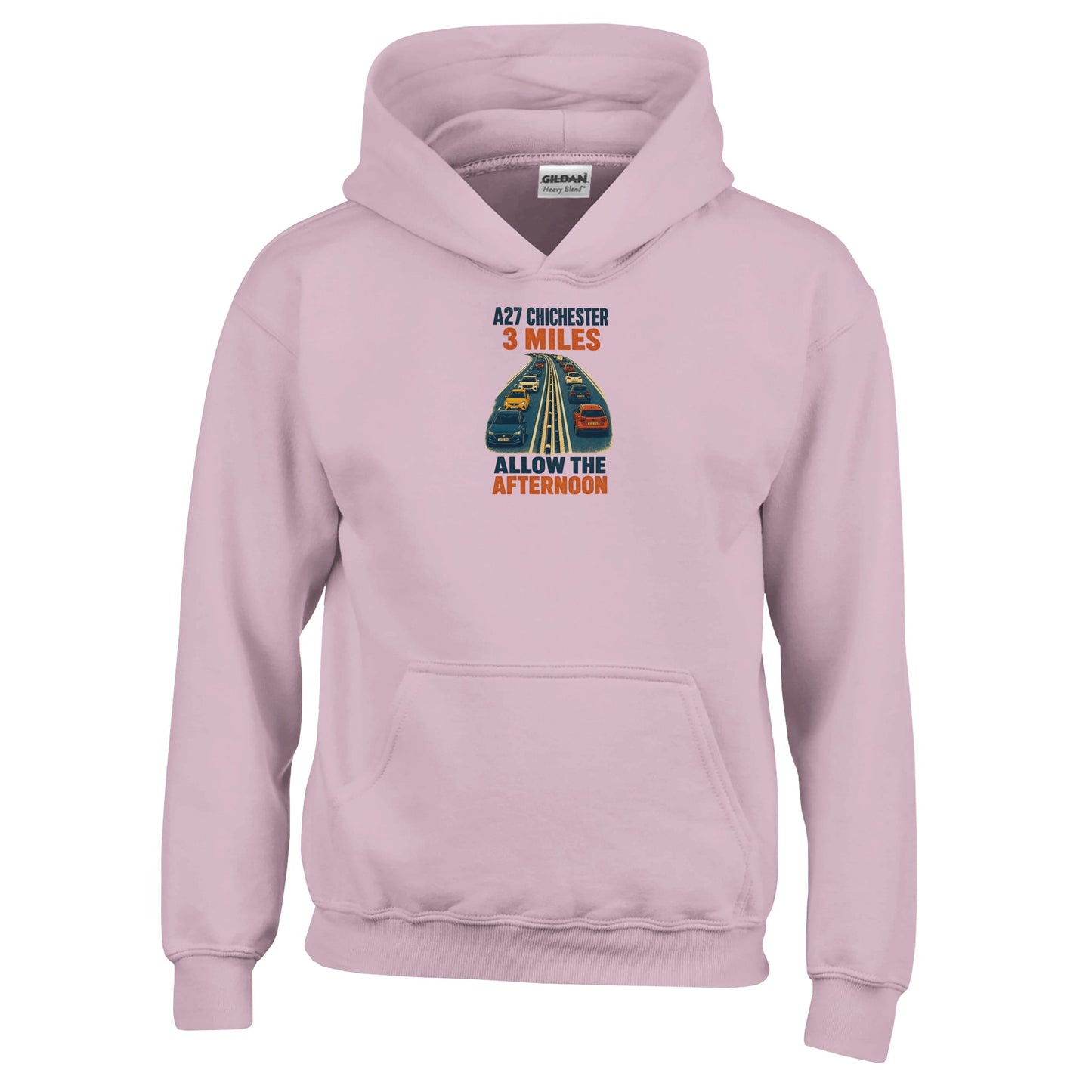 A27 Chichester – 3 Miles, Allow the Afternoon Kids' Hoodie — product view 5