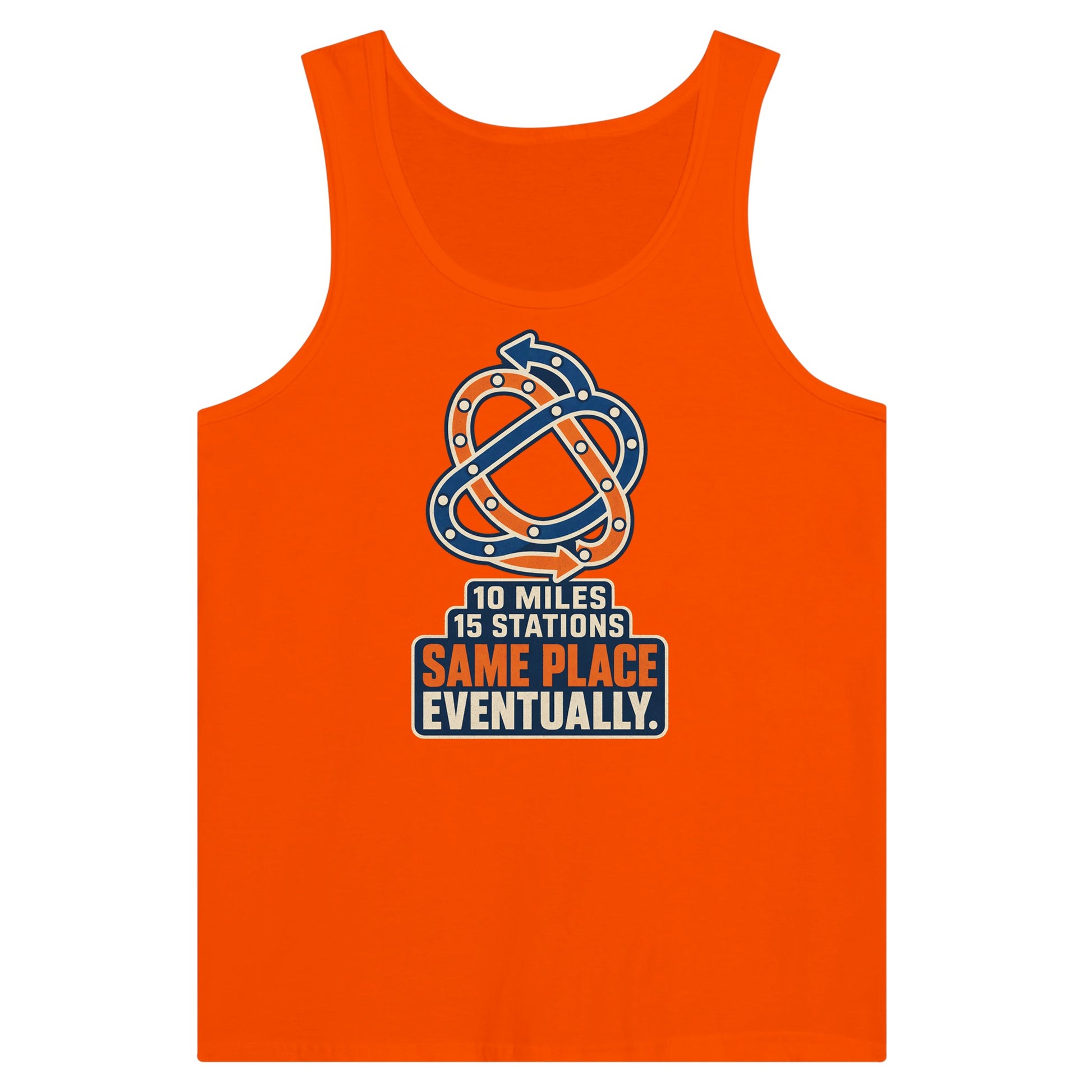 Glasgow Same Place Eventually Premium Unisex Tank Top — product view 7