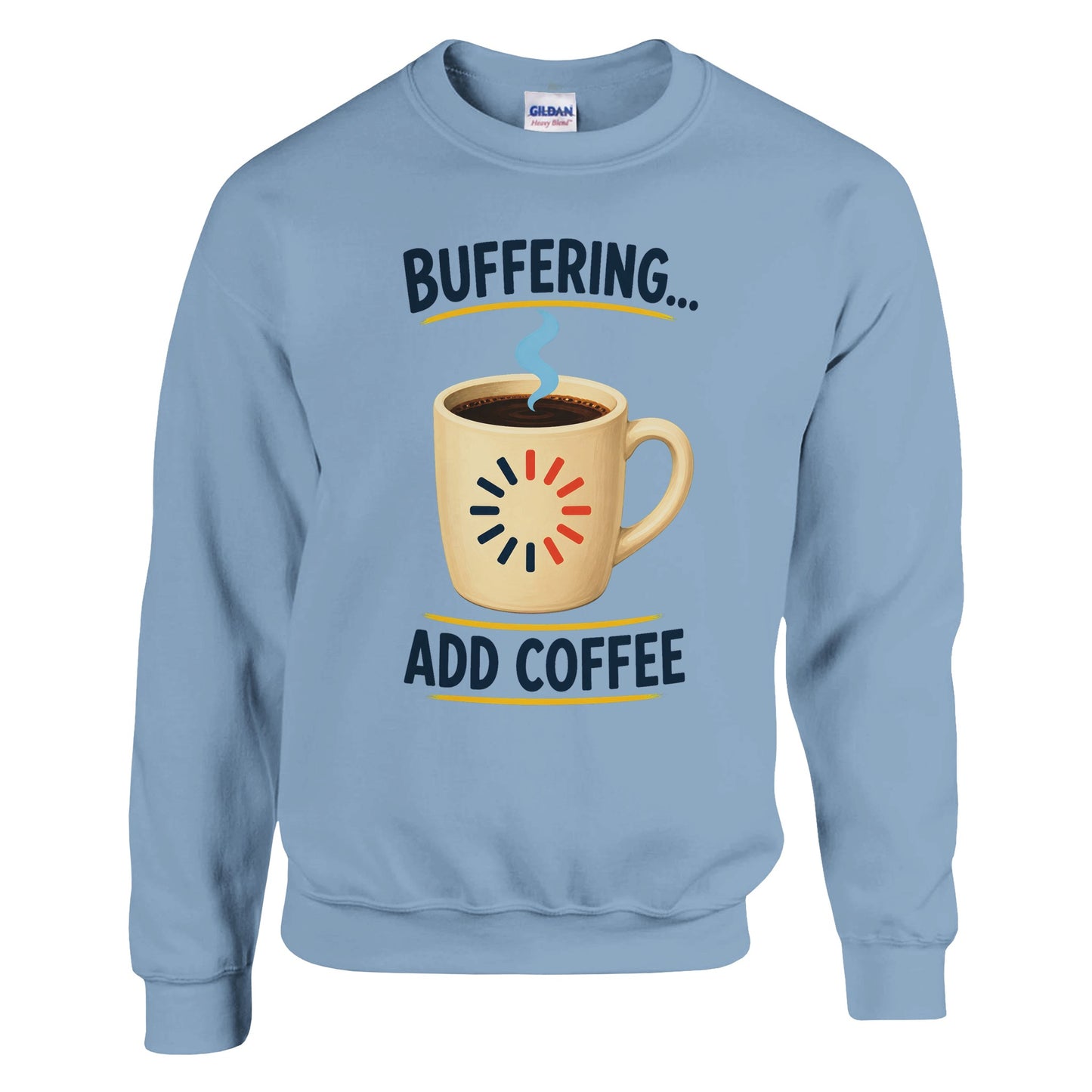Buffering Brew — Add Coffee Tech Graphic Sweatshirt — product view 3