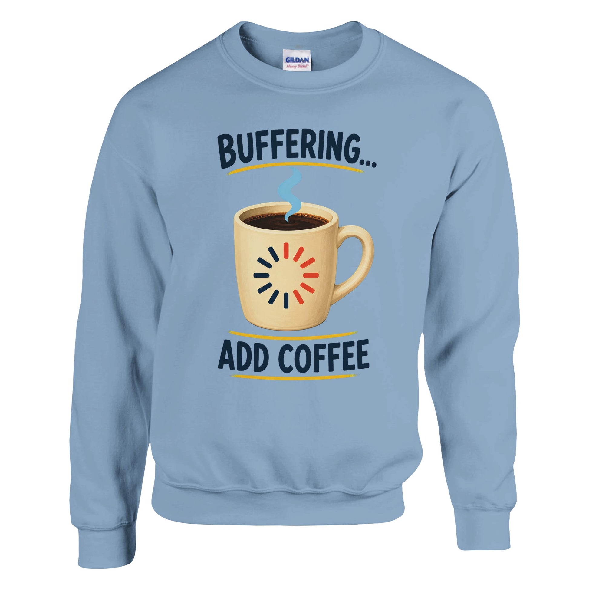 Buffering Brew — Add Coffee Tech Graphic Sweatshirt — product view 3