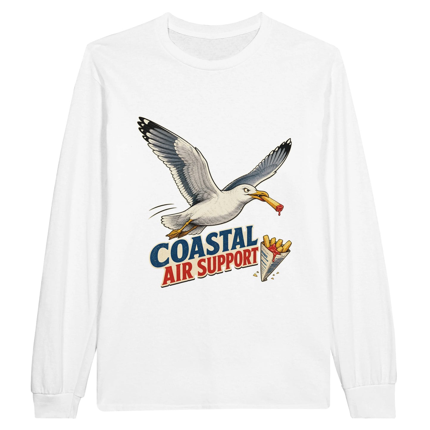 Coastal Air Support Seagull Graphic Long-Sleeve T-shirt — product view 1