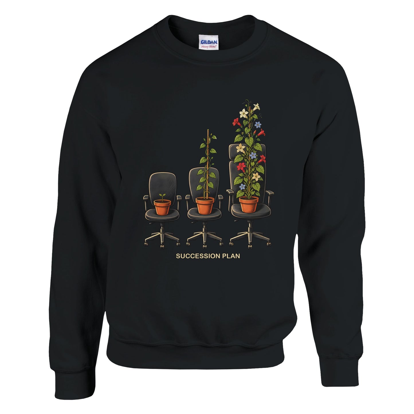 Succession Plan Office Chair Garden Graphic Sweatshirt — product view 8