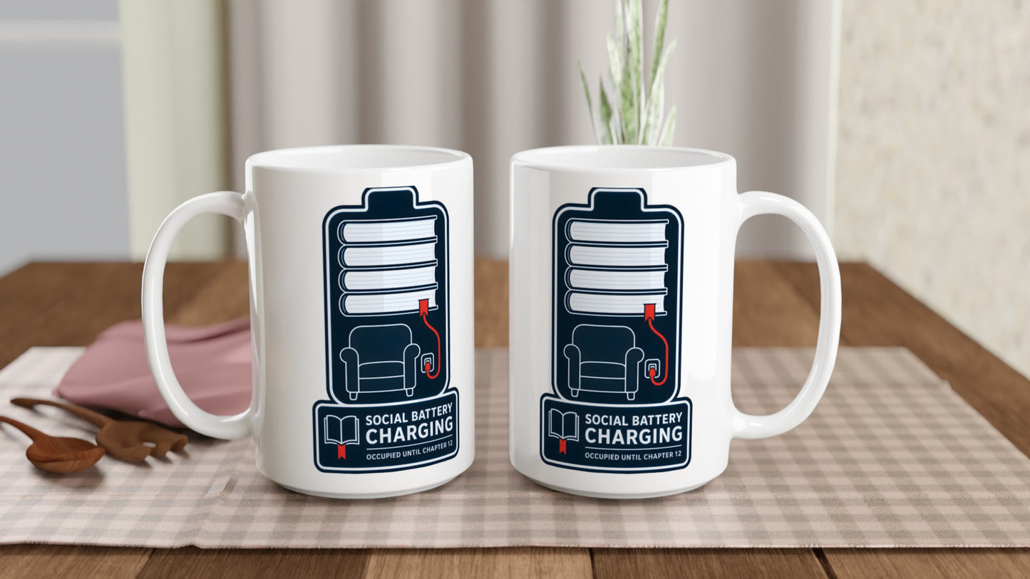 Social Battery Charging Large Mug — product view 5