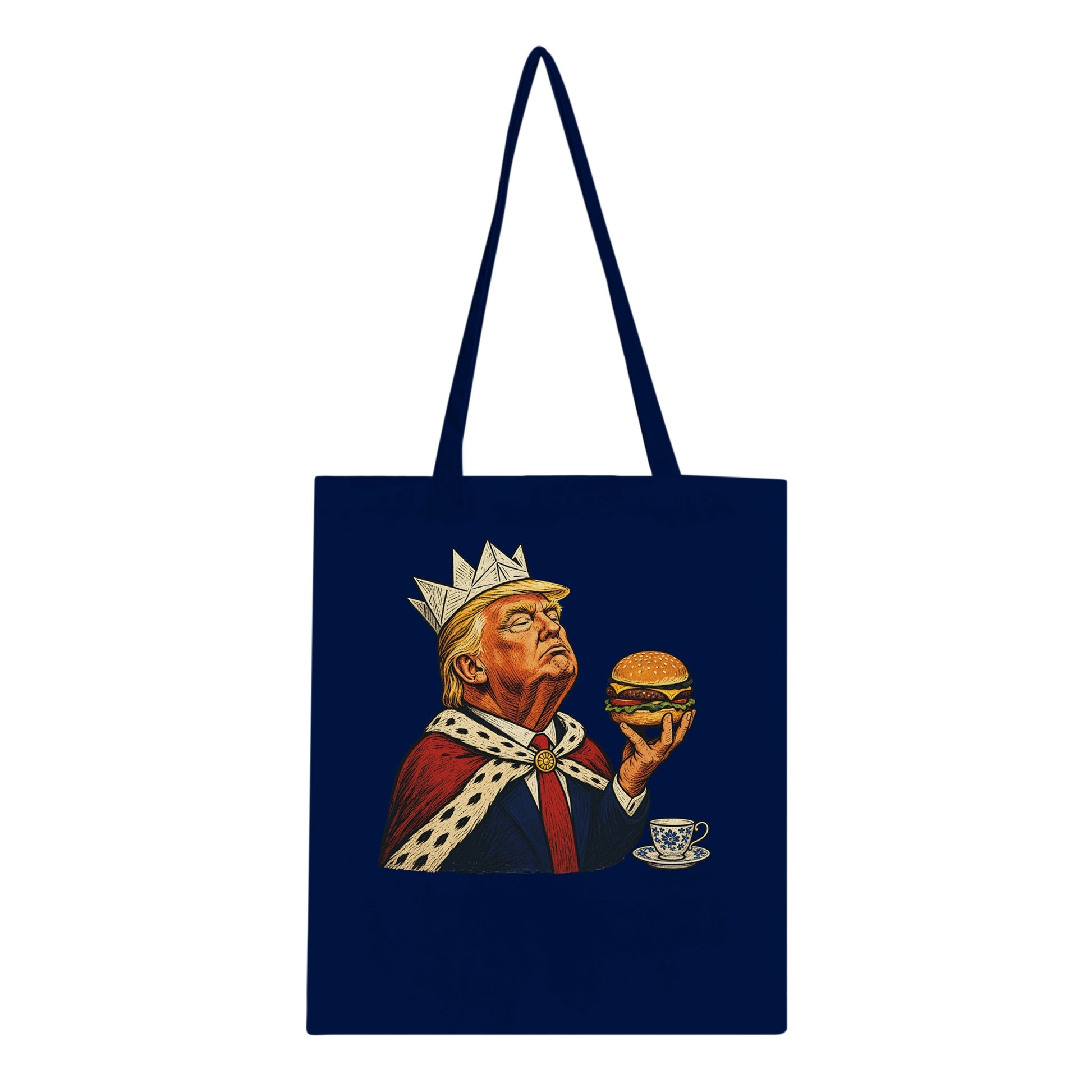 The Very Temporary Monarch — Trump Satire Tote Bag — product view 3