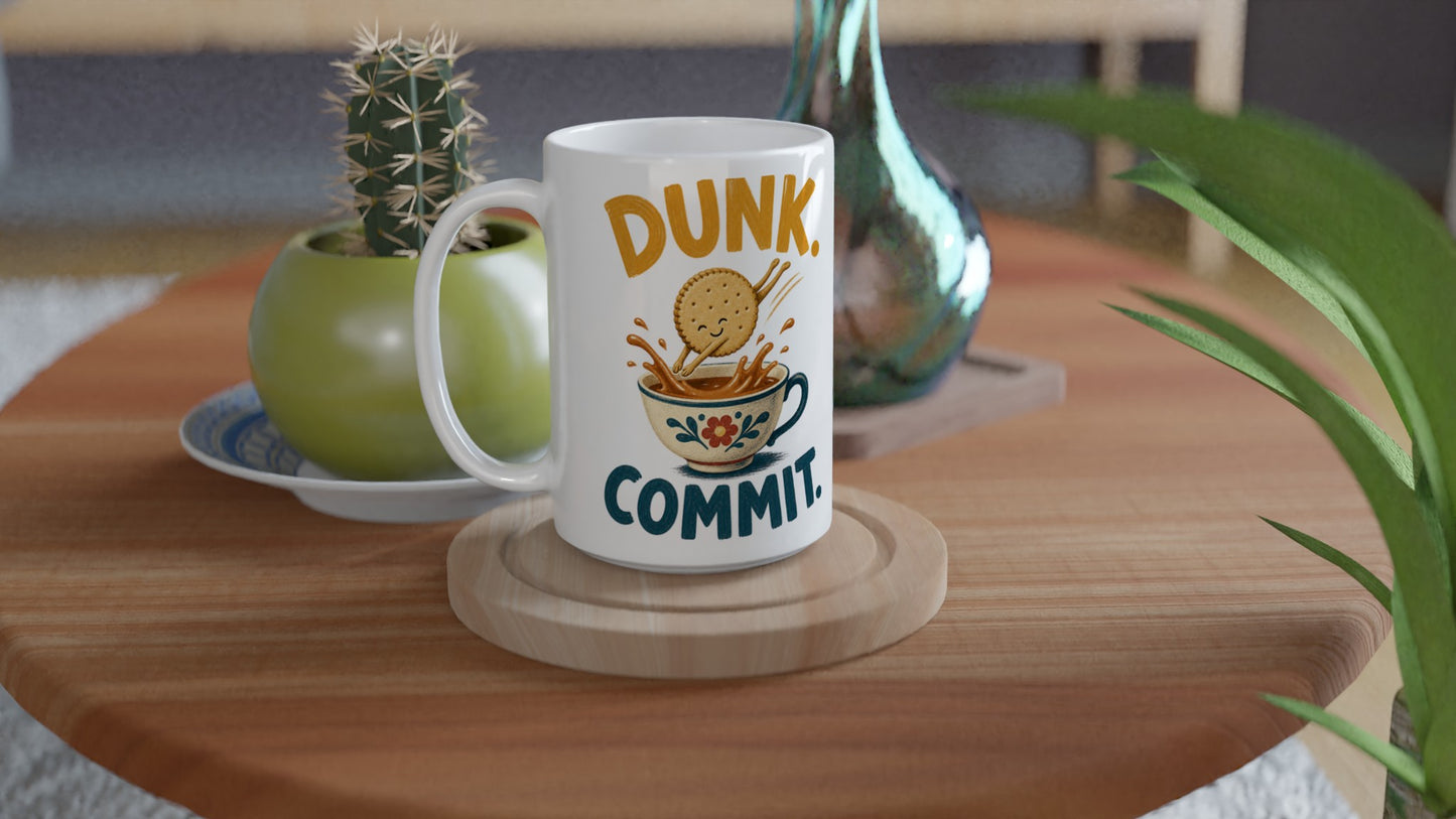 Dunk. Commit. Tea Biscuit Graphic Large Mug — product view 4