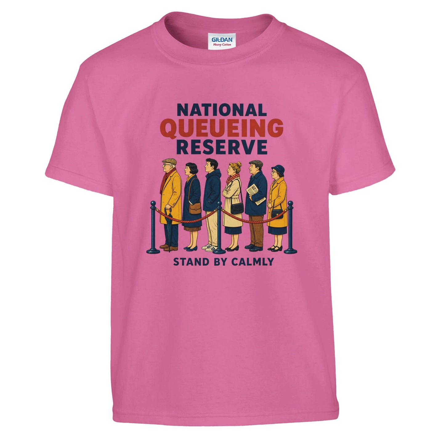 National Queueing Reserve – British Queue Graphic Kids' T-shirt — product view 10