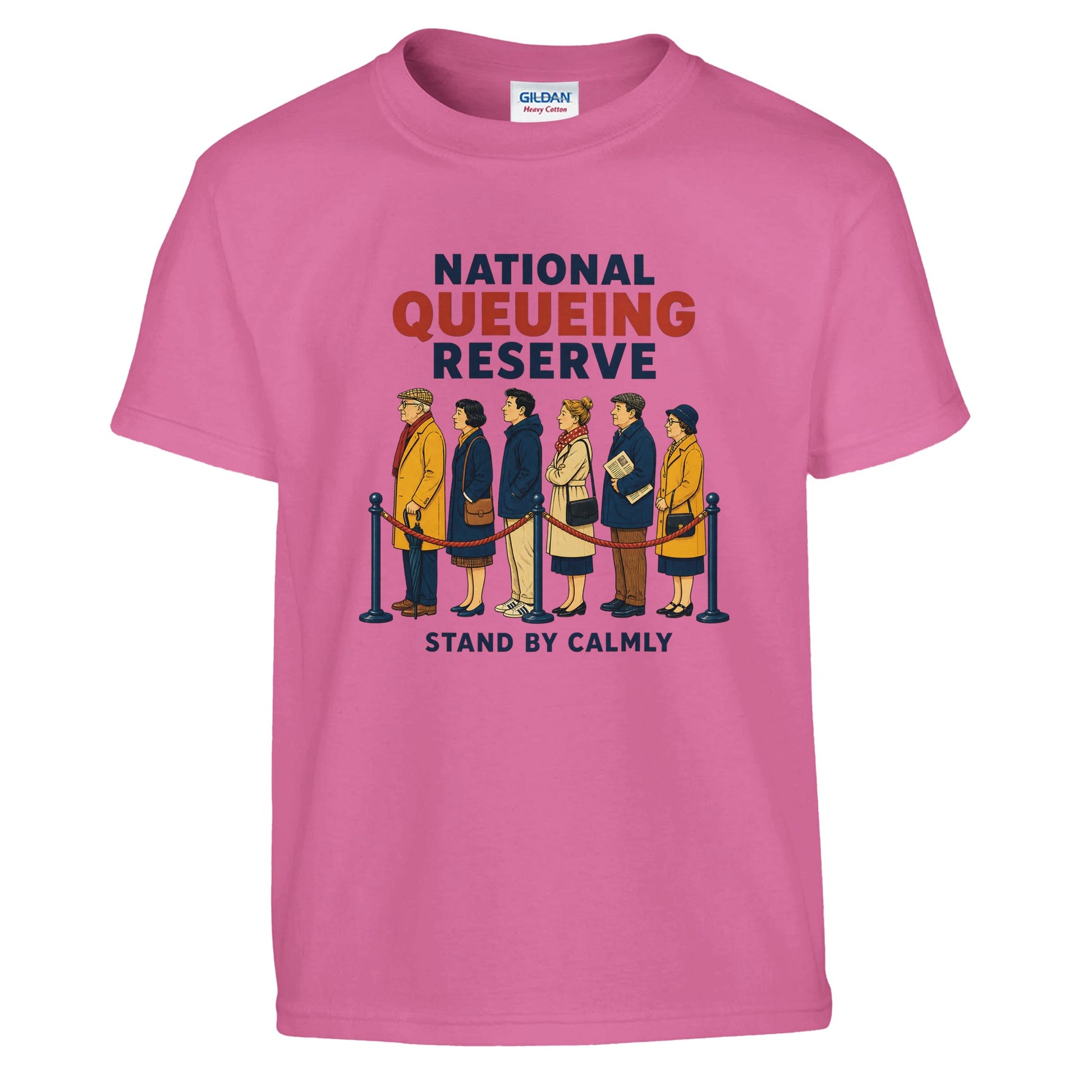 National Queueing Reserve – British Queue Graphic Kids' T-shirt — product view 10