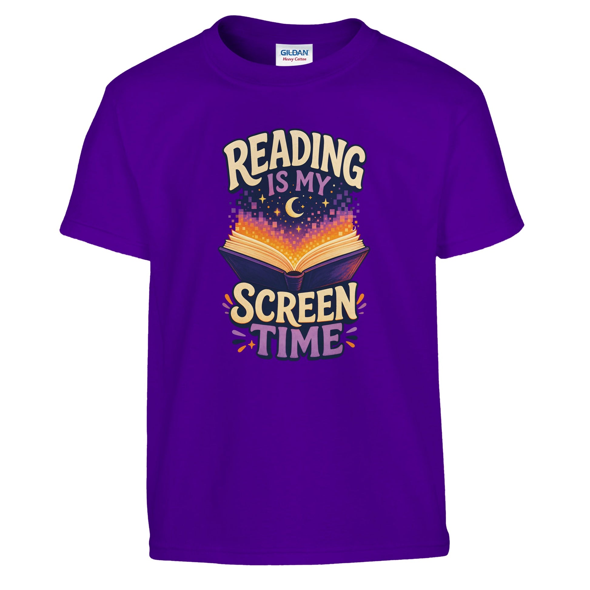 Reading Is My Screen Time Book Graphic Kids' T-shirt — product view 6