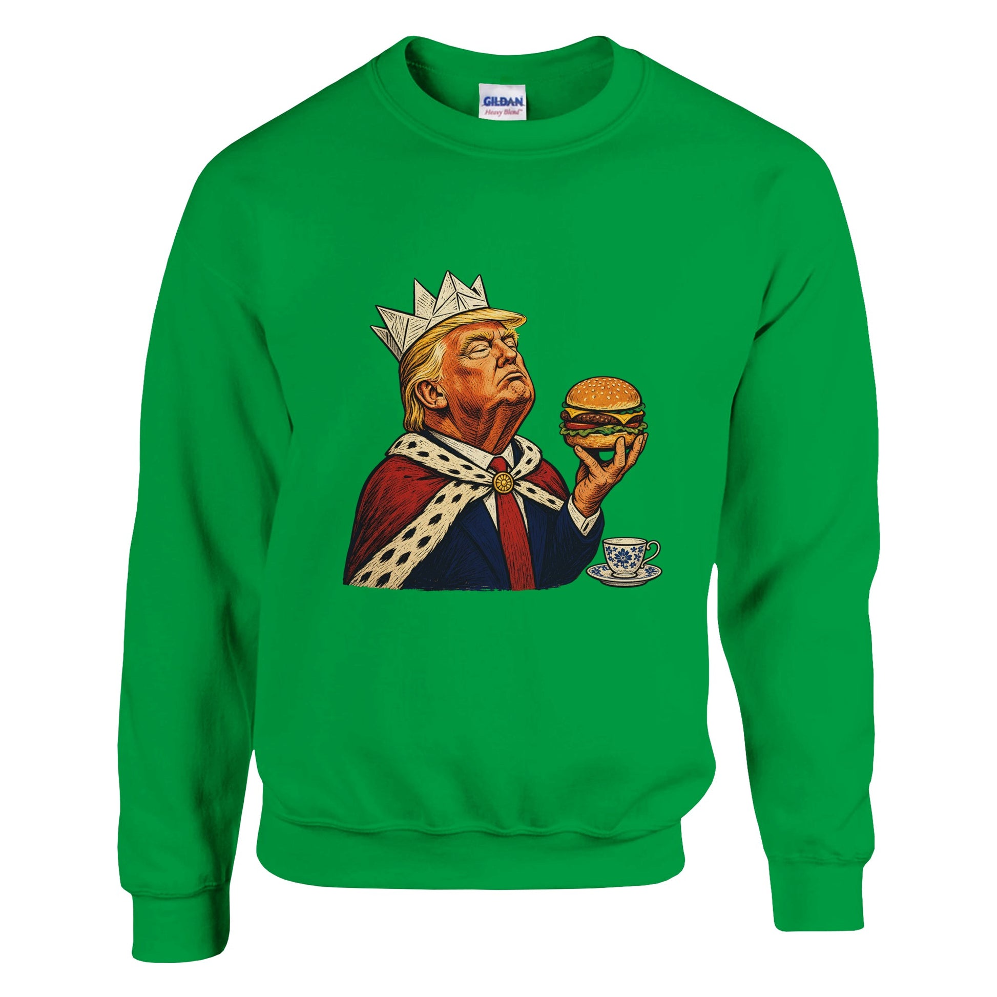 The Very Temporary Monarch — Trump Satire Sweatshirt — product view 4