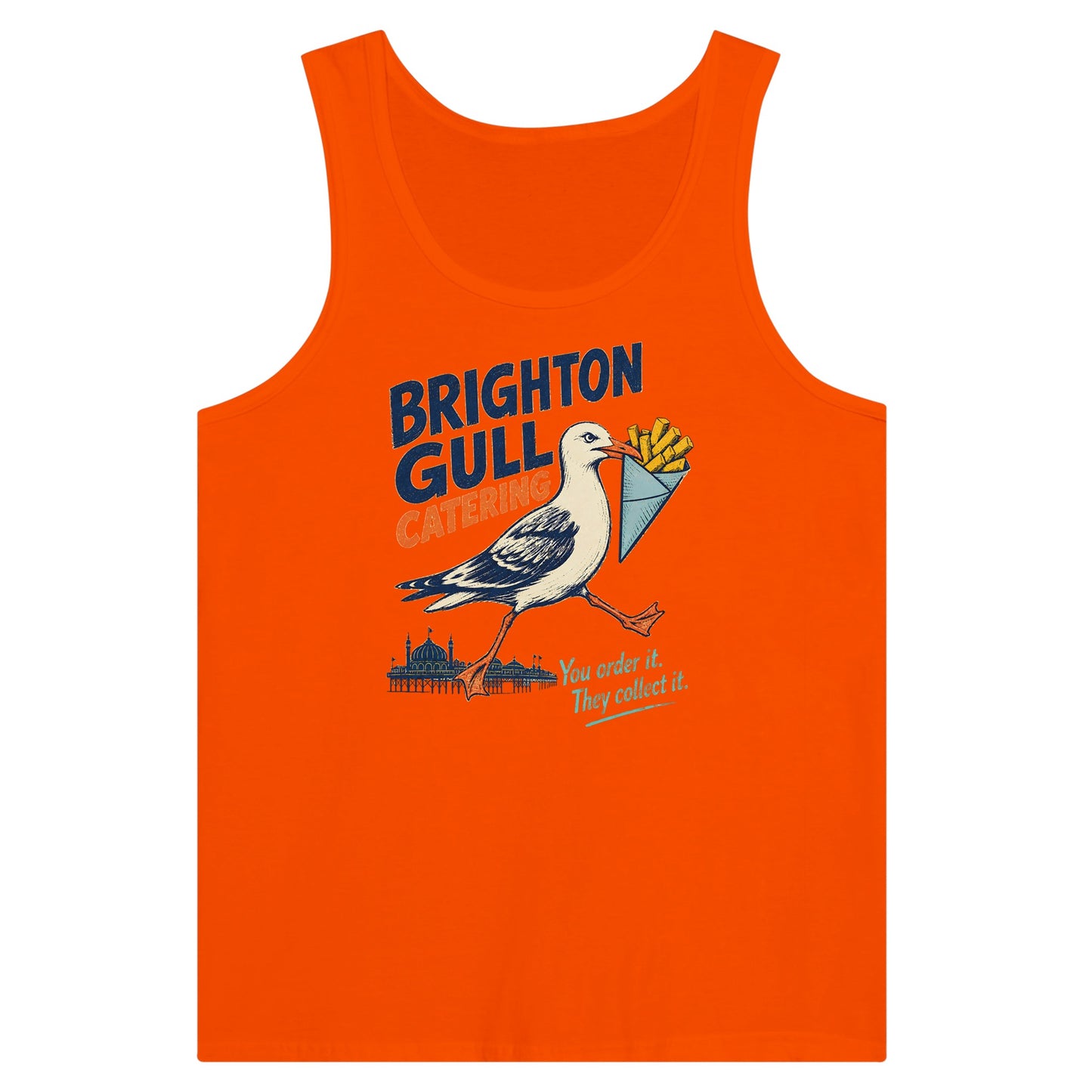 Brighton Gull Catering - You Order It, They Collect It Premium Unisex Tank Top — product view 7