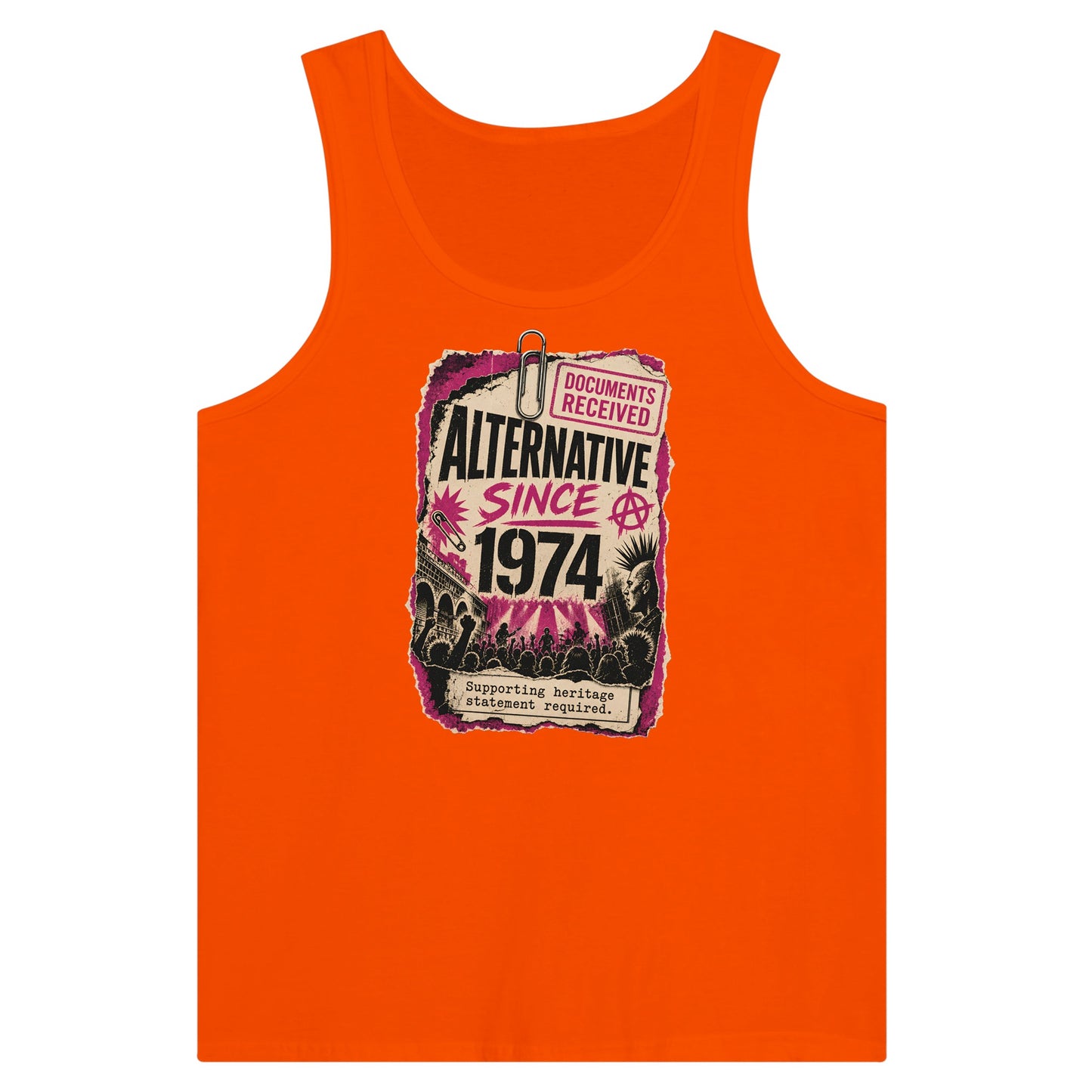 Camden Alternative Since 1974 — Illustrated Premium Unisex Tank Top — product view 7