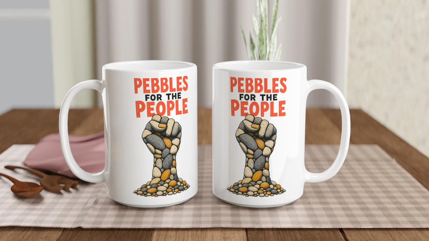 Pebbles for the People Graphic Large Mug — product view 5