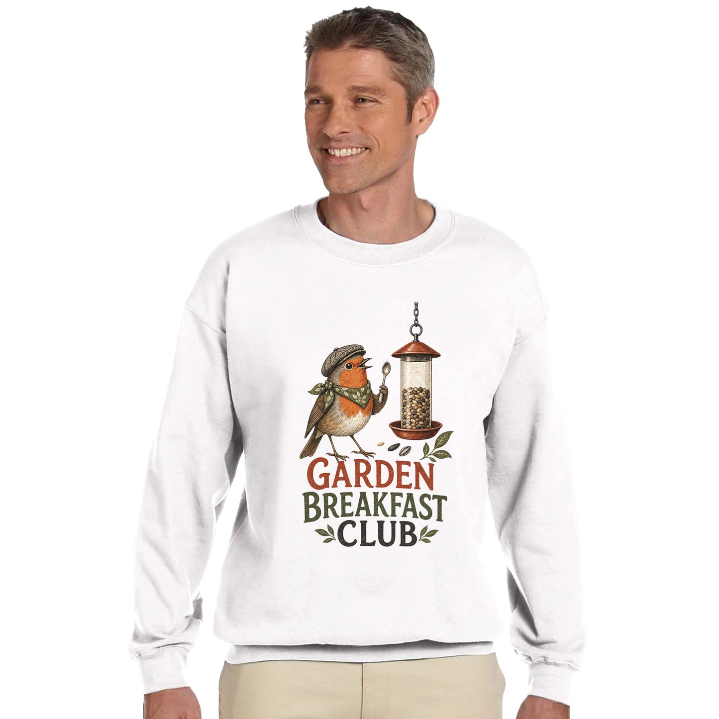 Garden Breakfast Club Robin Graphic Sweatshirt — product view 3