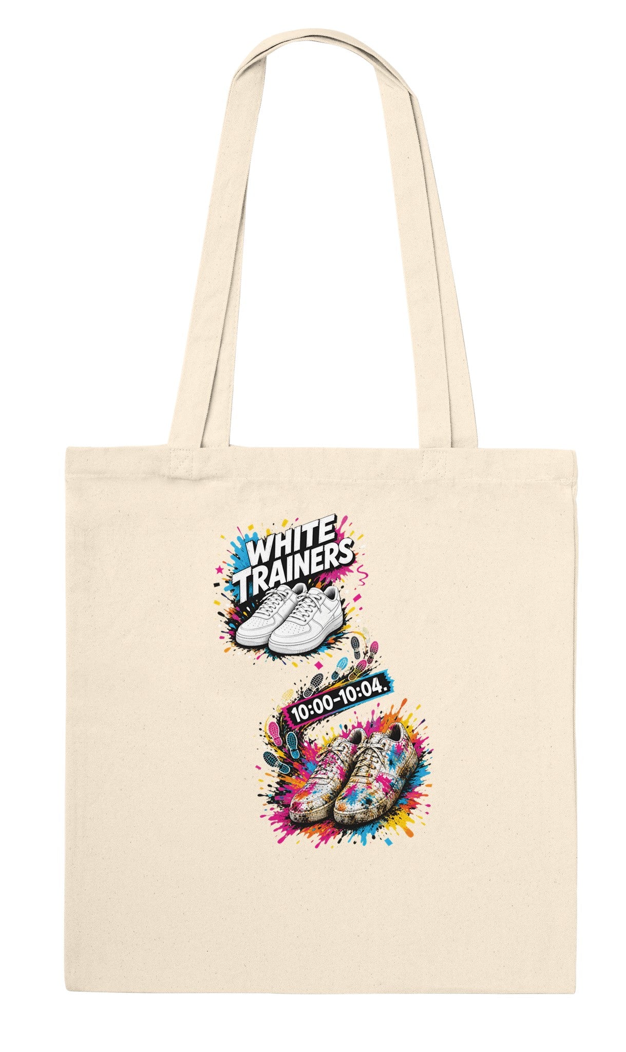 White Trainers: 10:00–10:04 Tote Bag — product view 6