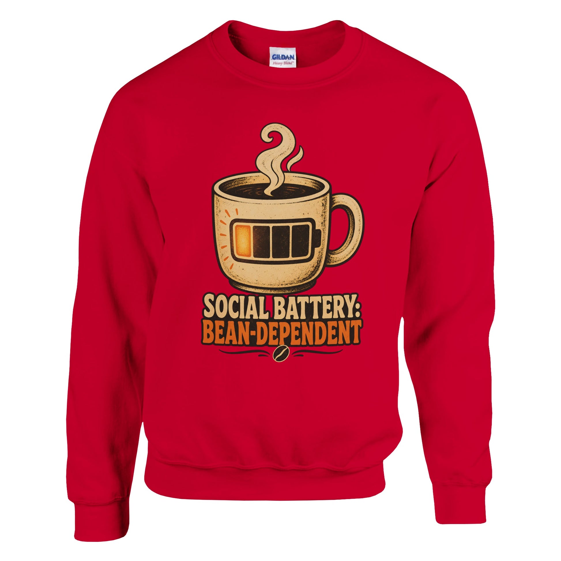 Social Battery: Bean-Dependent Graphic Sweatshirt — product view 3