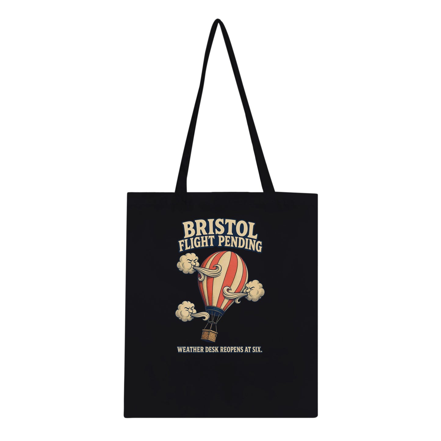 Bristol Flight Pending – Weather Desk Tote Bag — product view 3
