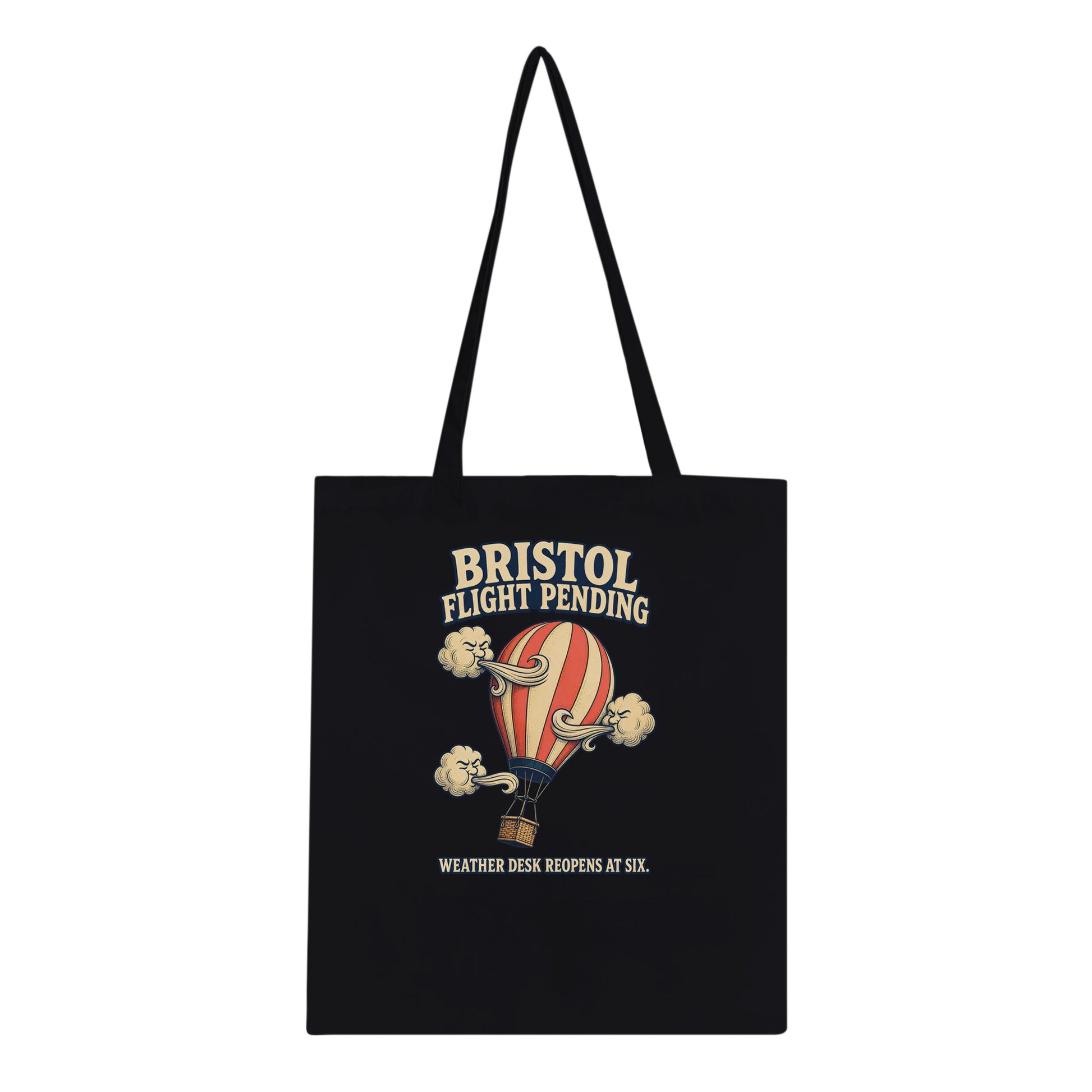 Bristol Flight Pending – Weather Desk Tote Bag — product view 4