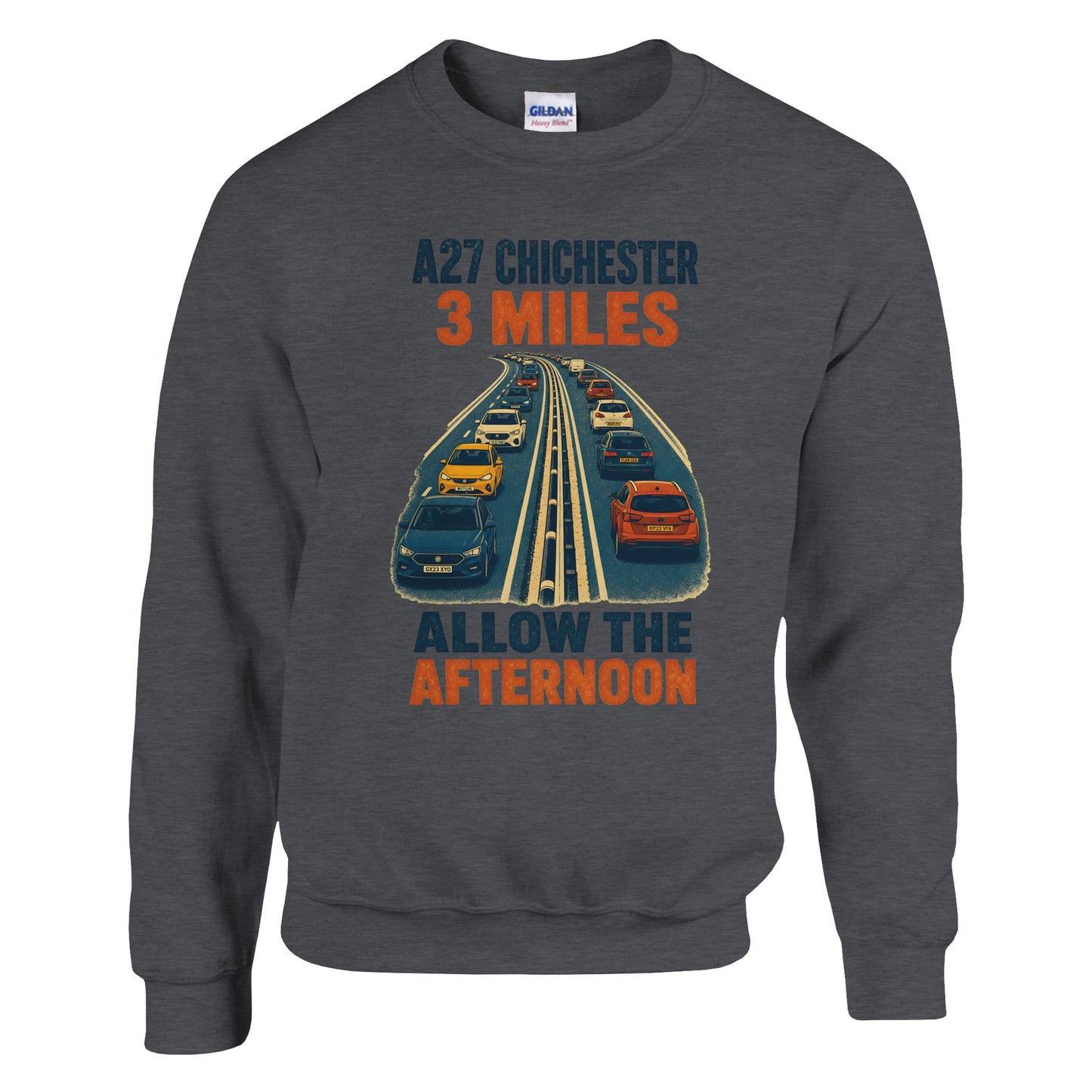 A27 Chichester – 3 Miles, Allow the Afternoon Sweatshirt — product view 14